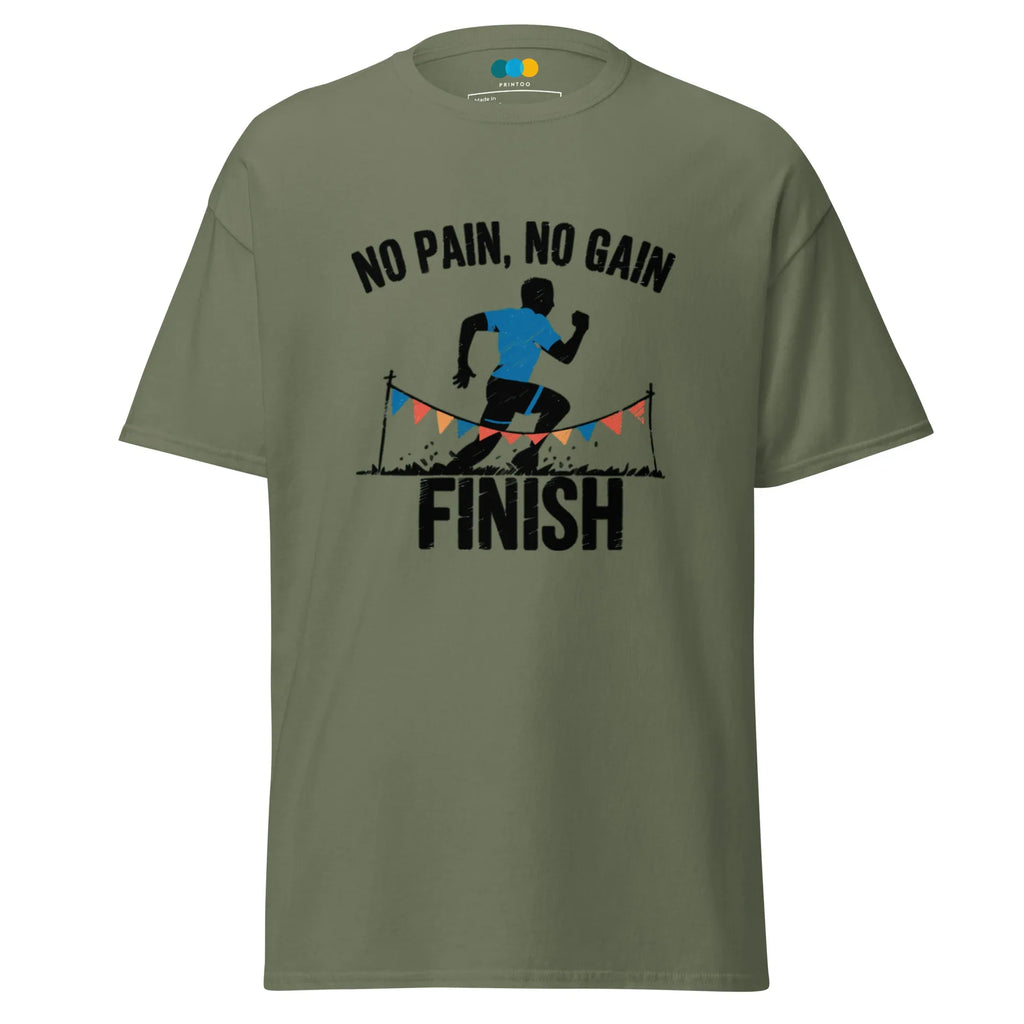 FINISH LINE VICTORY men’s t-shirt - Dark Heather / S - Printoo Shop - 6489722_15843