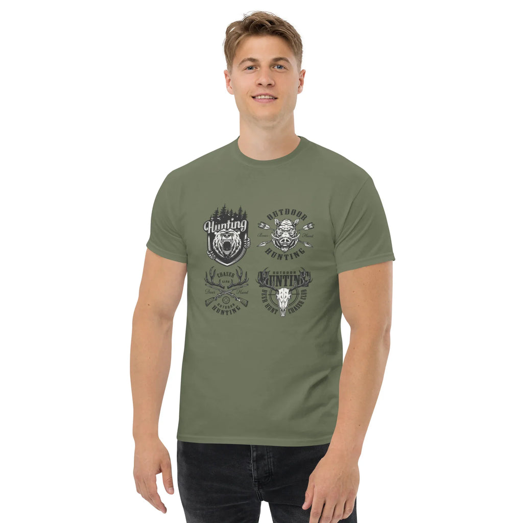 WILDERNESS HUNTRESS ADVENTURE men’s t-shirt - Charcoal / S - Printoo Shop - 2106663_15831