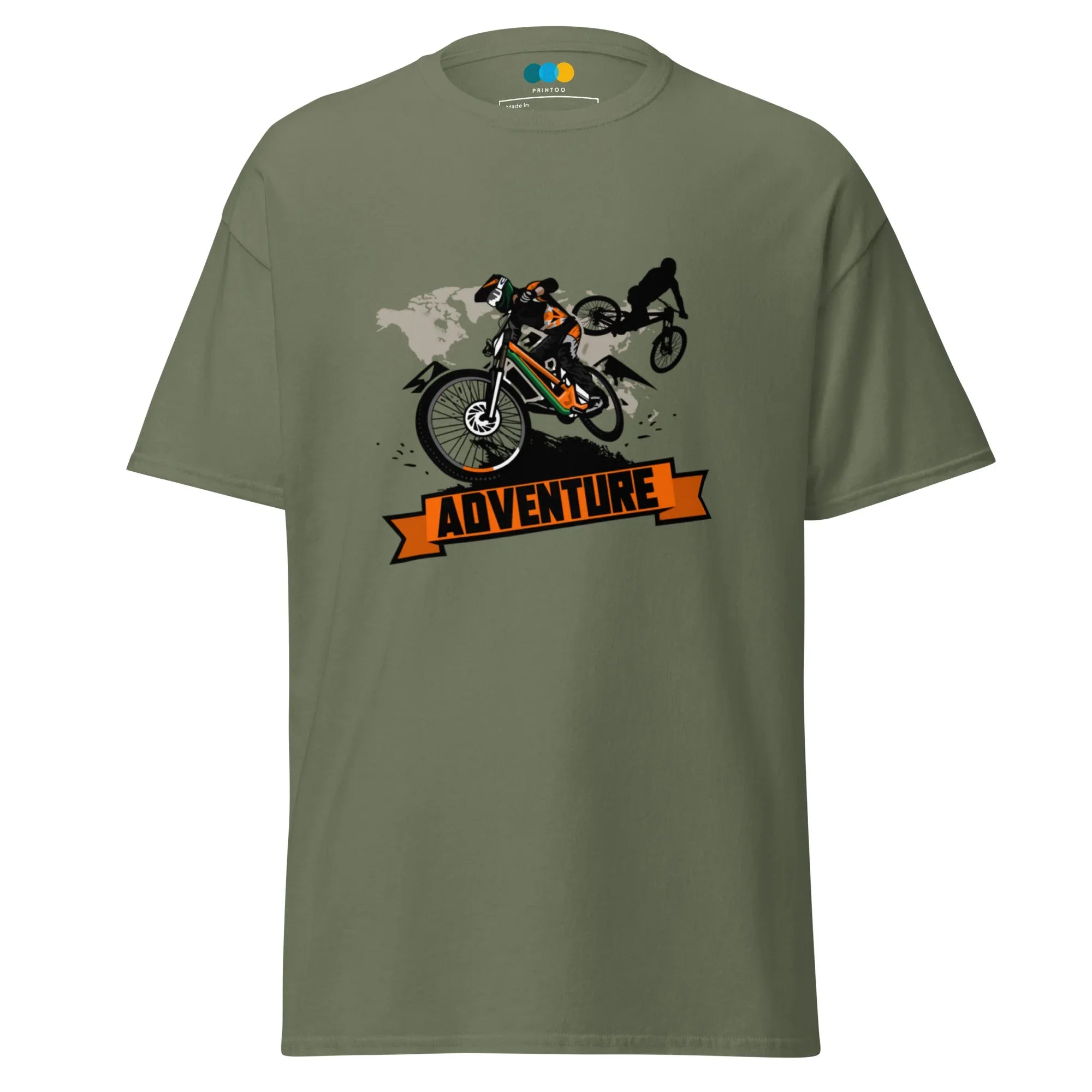 NO BRAKES NO RULES men’s t-shirt - Military Green / S - Printoo Shop - 3188140_15867