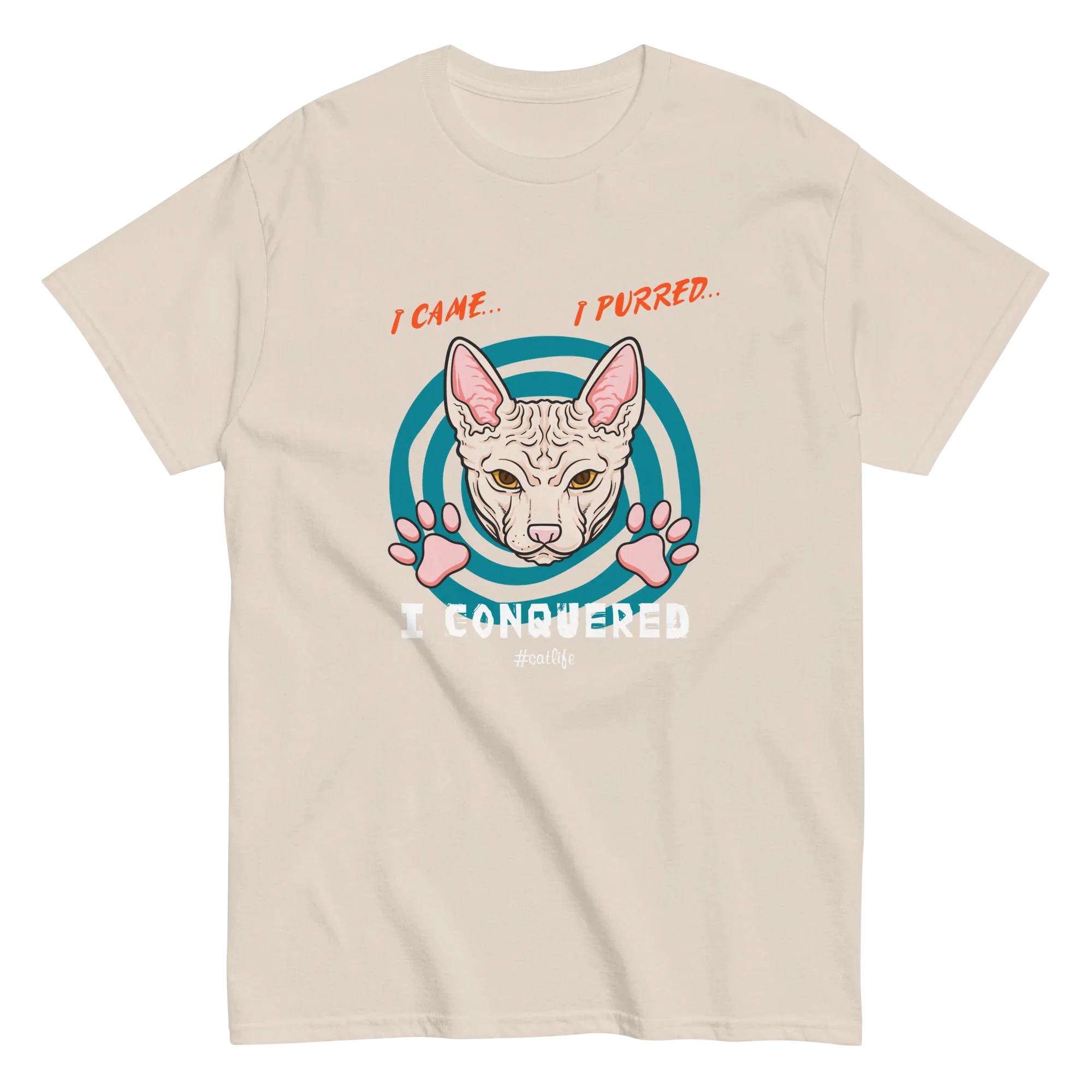I CONQUERED CAT unisex t-shirt - - Cat t-shirts - Printoo Shop