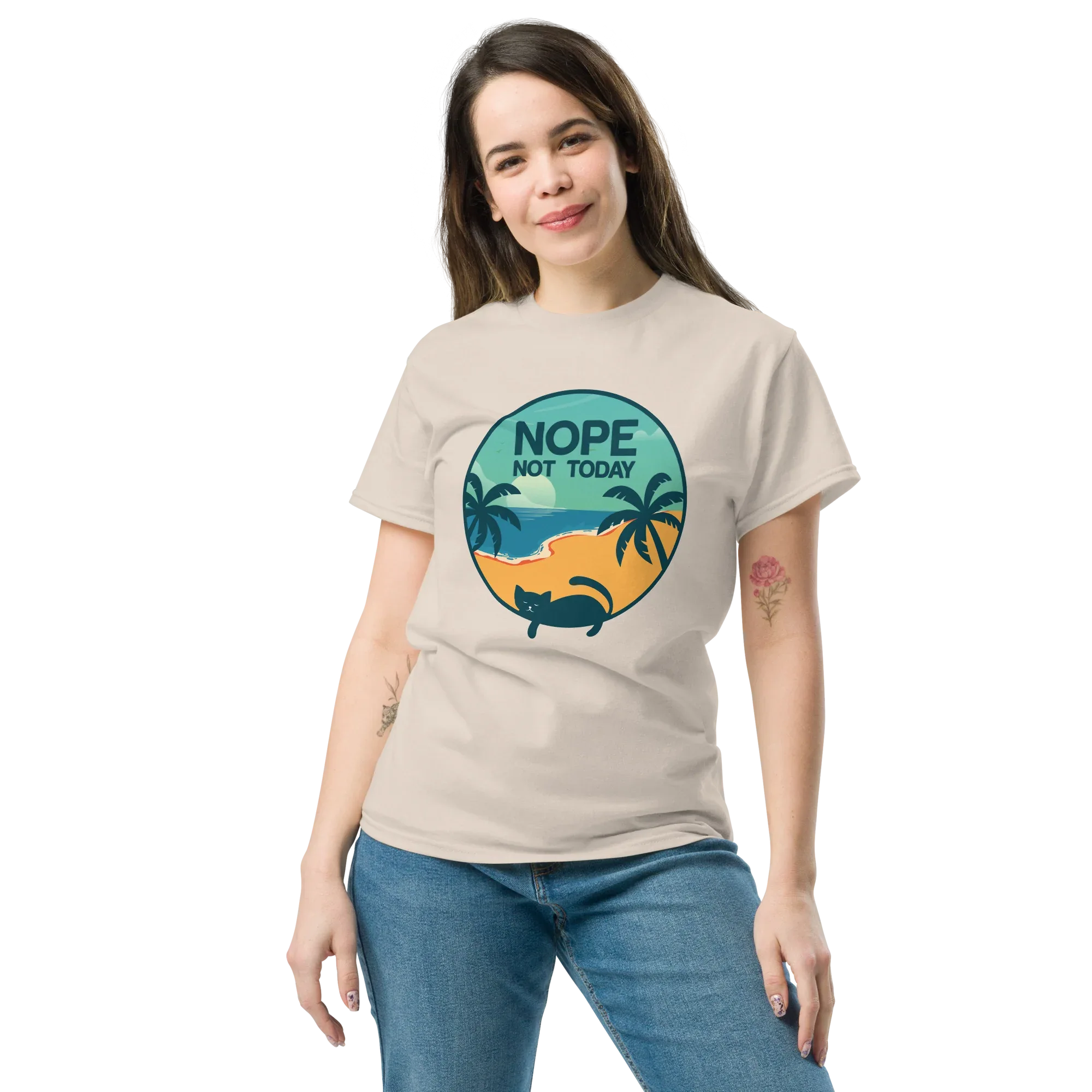 NOT TODAY unisex t-shirt - - Cat t-shirts - Printoo Shop