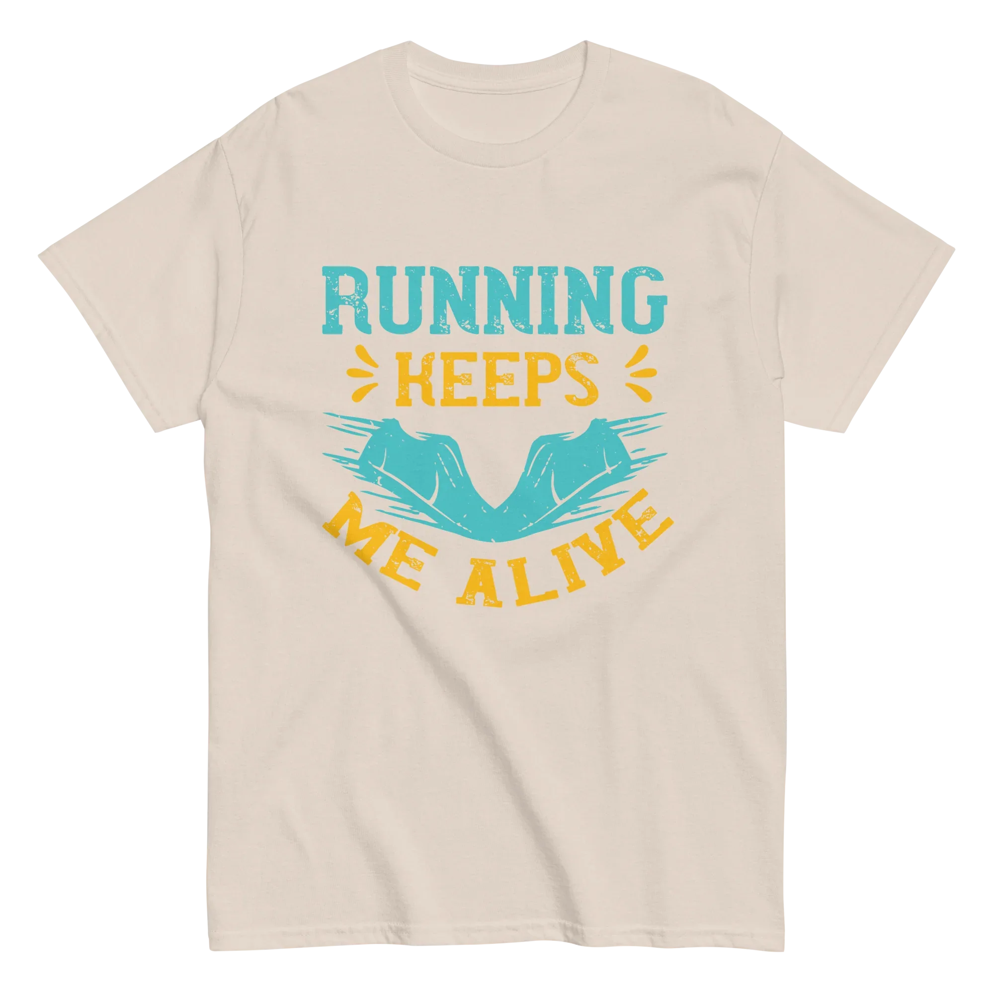 RUNNING KEEPS ME ALIVE unisex t-shirt - - Running t-shirts - Printoo Shop