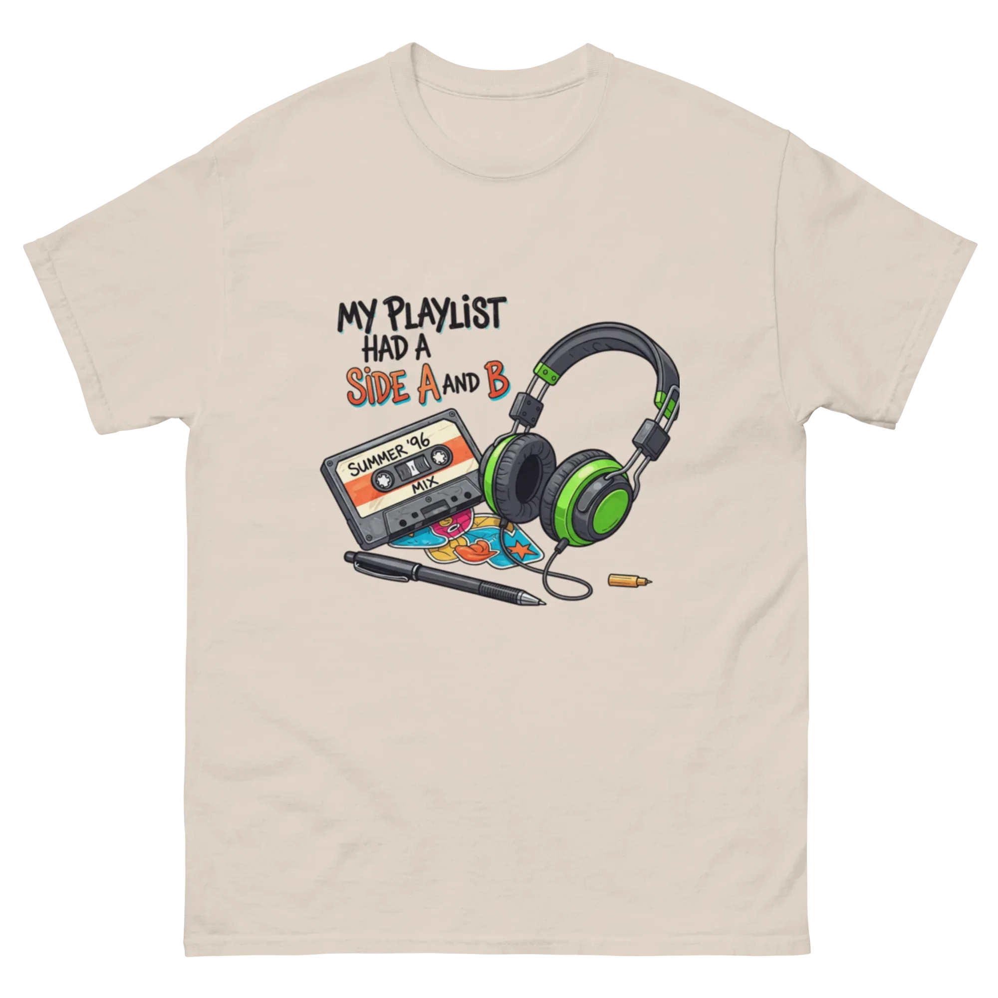 A SIDE AND B unisex t-shirt - Printoo Shop - - Music t-shirt, Retro & Synthwave T-Shirts, t-shirt, unisex, Unisex Classic Tee | Gildan 5000