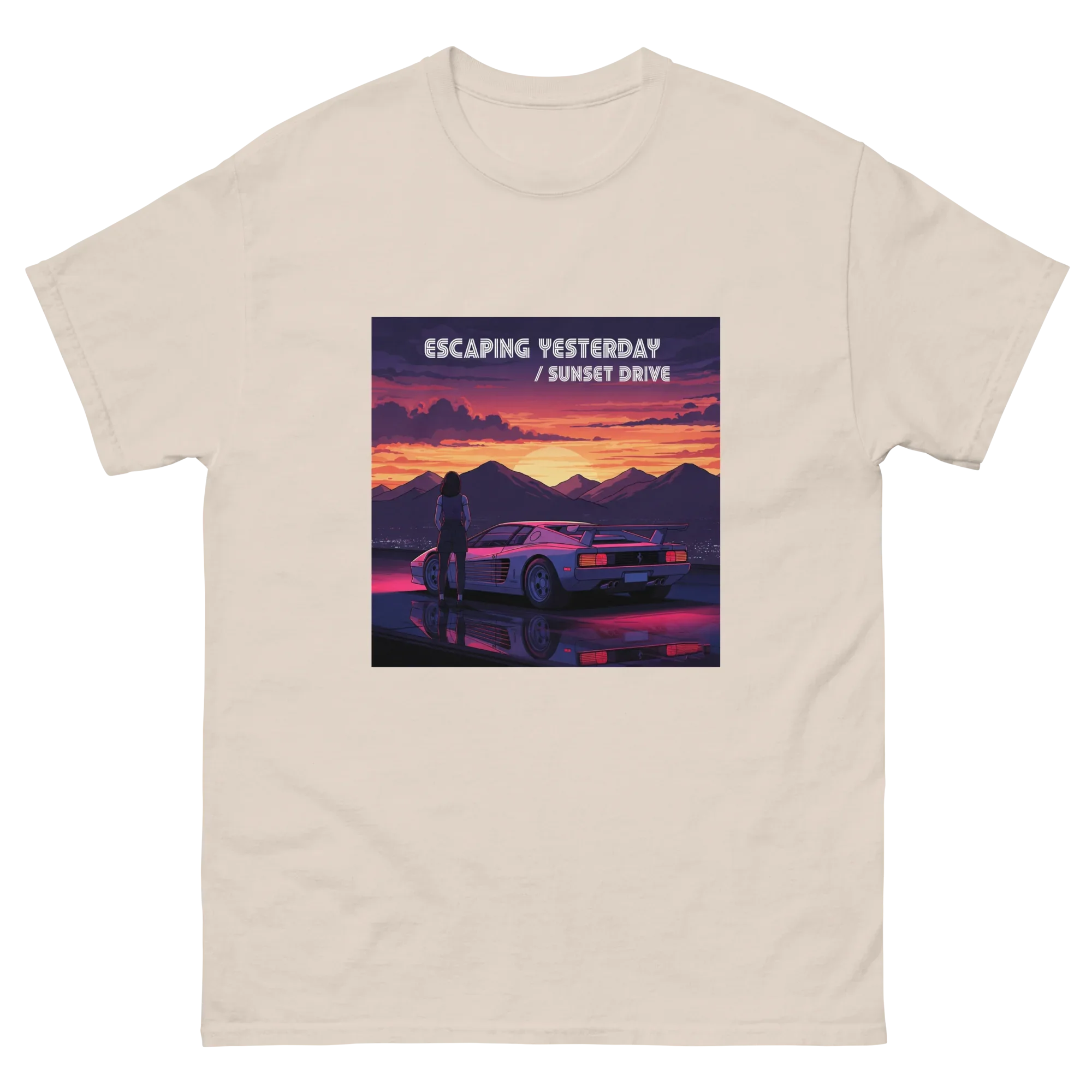 ESCAPING YESTERDAY unisex t-shirt - Printoo Shop - - Retro & Synthwave T-Shirts, t-shirt, unisex, Unisex Classic Tee | Gildan 5000