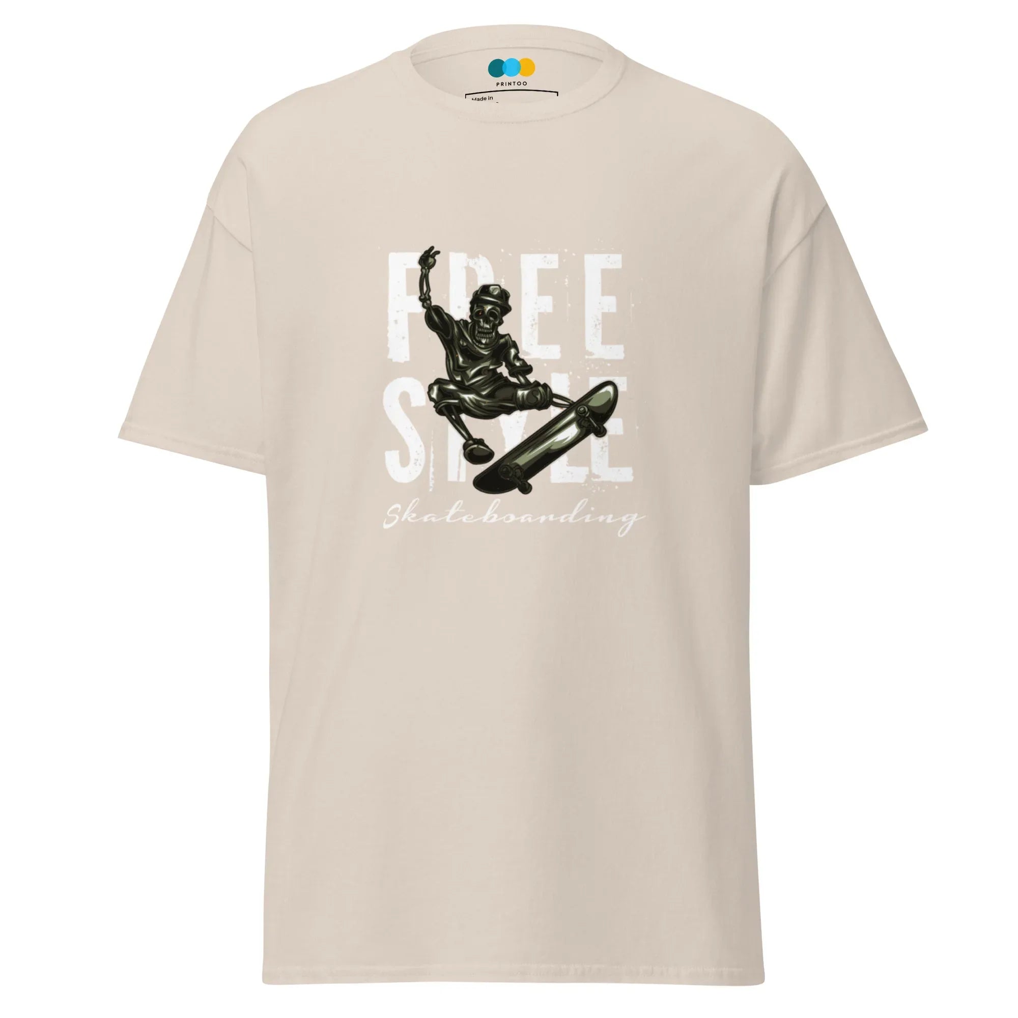 FREE STYLE SKATE VIBE men’s t-shirt - Charcoal / S - Printoo Shop - 1702754_15831