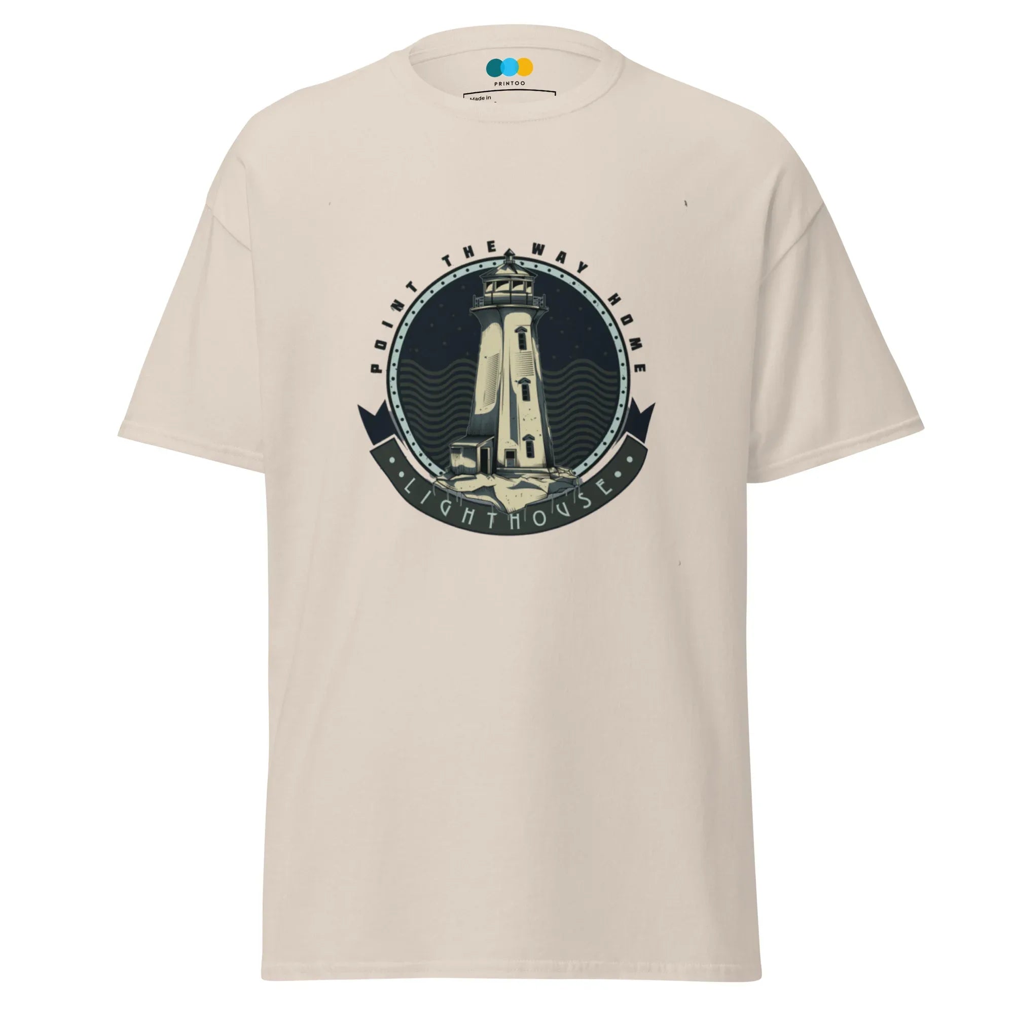 POINT THE WAY HOME men’s t-shirt - Sapphire / S - Printoo Shop - 5028647_21659