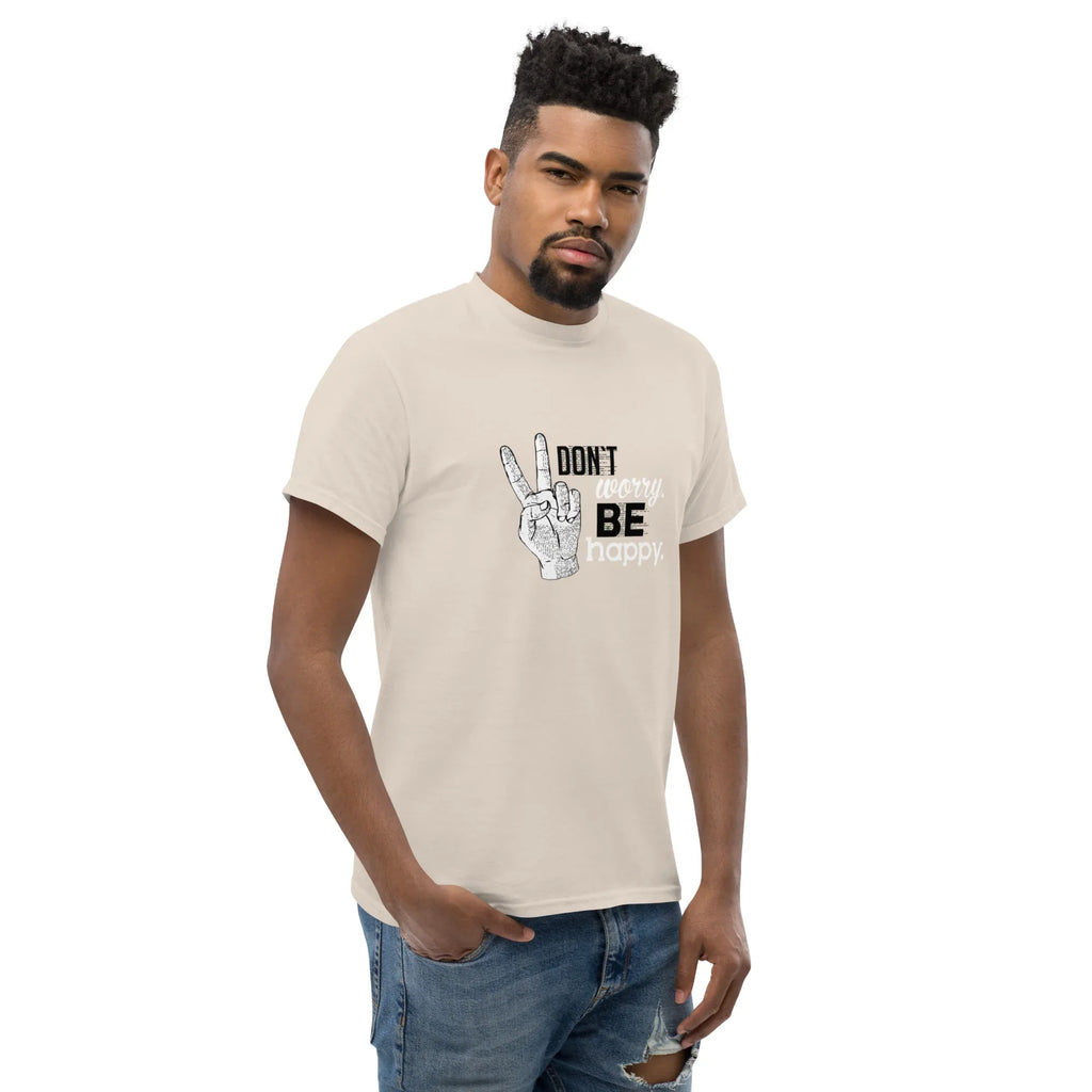 POSITIVE VIBES PEACE men’s t-shirt - Sapphire / S - Printoo Shop - 1343826_21659