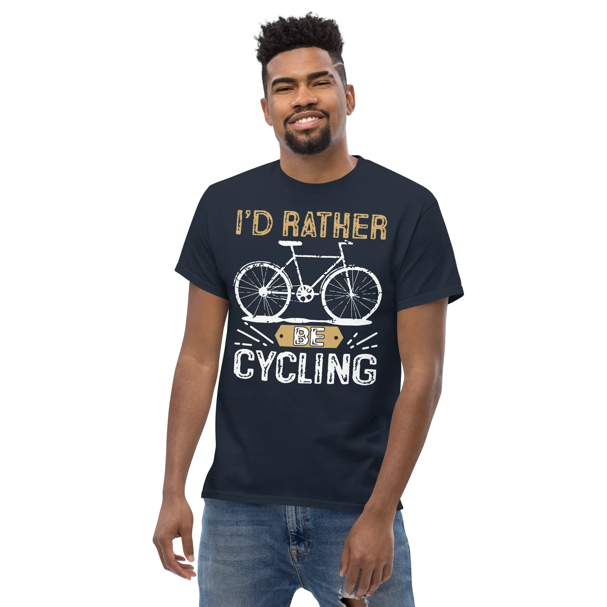 I'D RATHER BE CYCLING unisex t-shirt - - Bicycle t-shirts - Printoo Shop