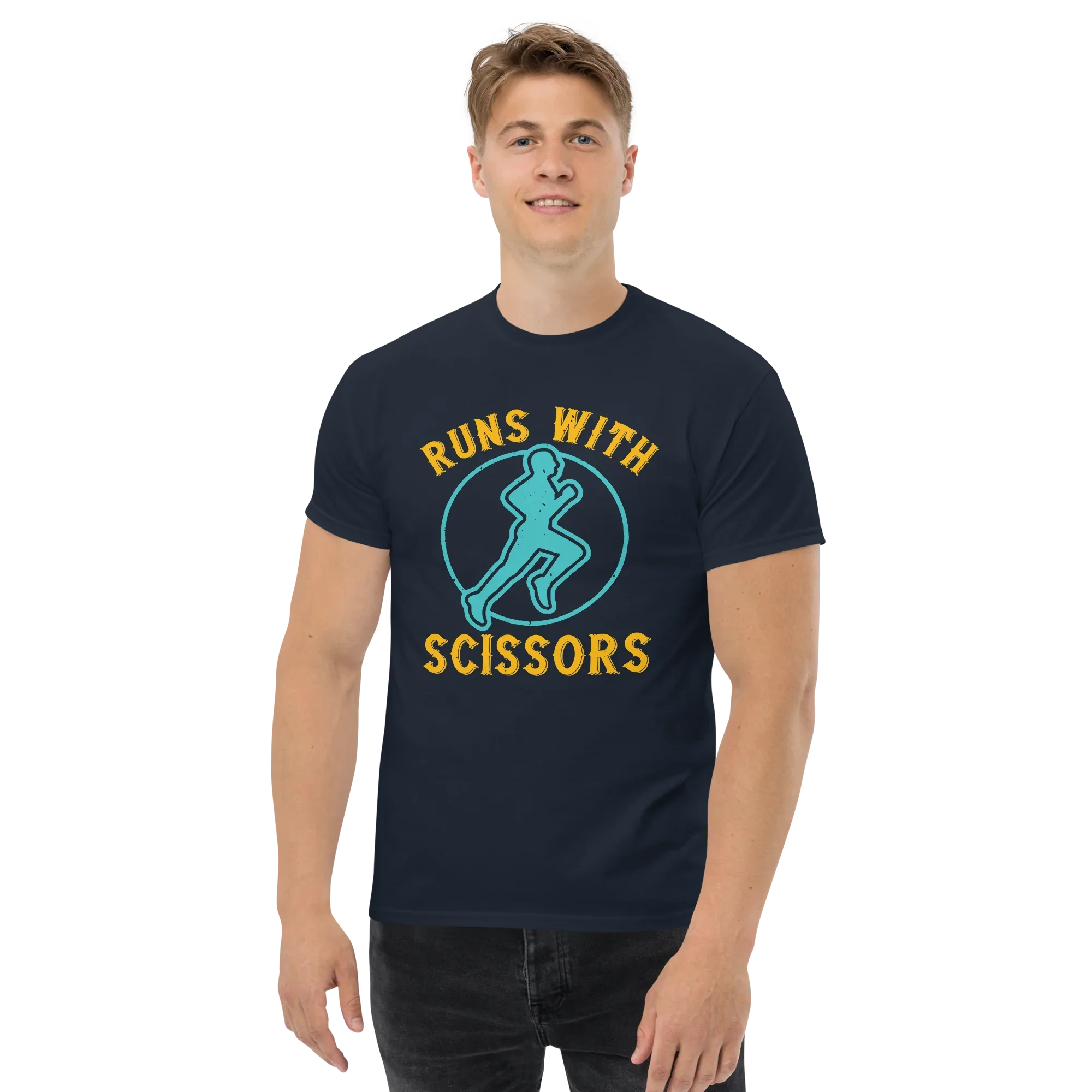 RUNS /w SCISSORS unisex t-shirt - - Running - Printoo Shop