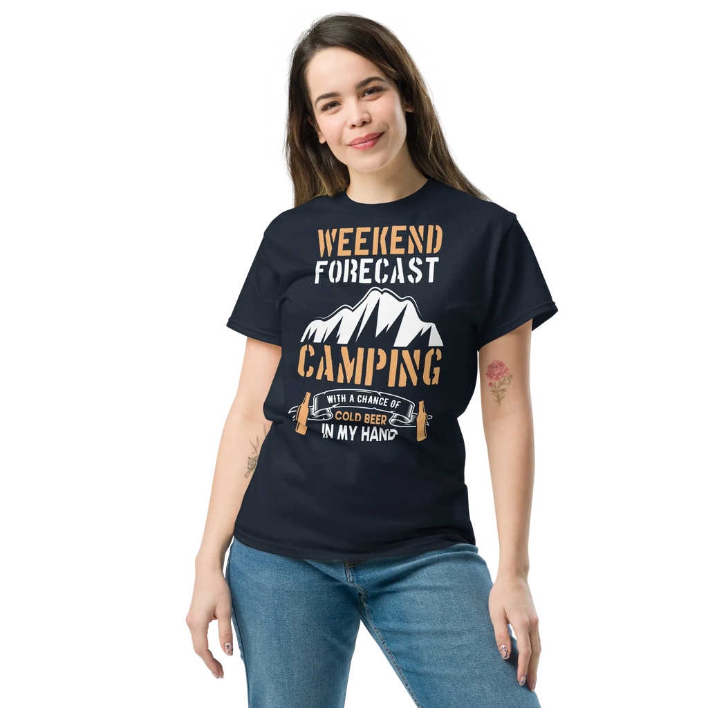 WEEKEND FORECAST unisex t-shirt - - Camping & Outdoor t-shirts - Printoo Shop