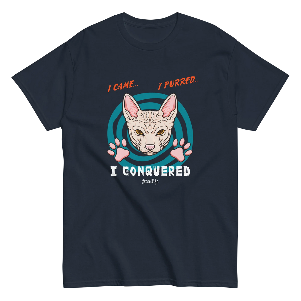 I CONQUERED CAT unisex t-shirt - - Cat t-shirts - Printoo Shop