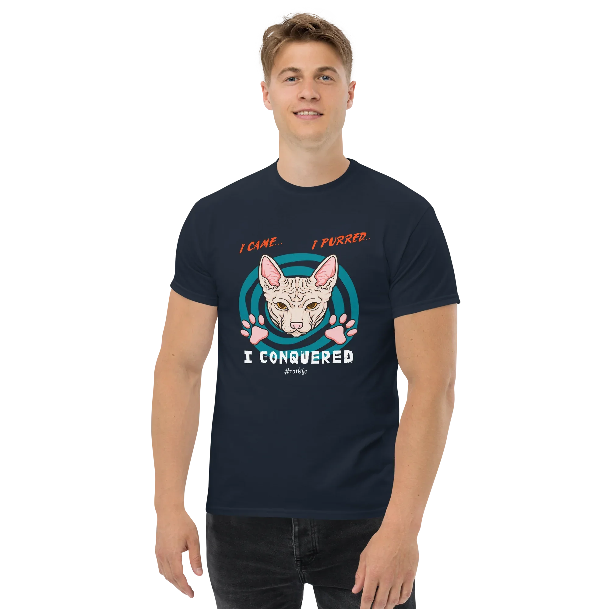 I CONQUERED CAT unisex t-shirt - - Cat t-shirts - Printoo Shop