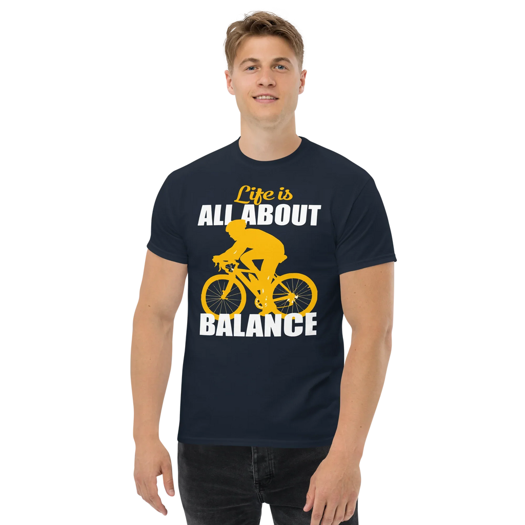 BALANCED LIFE unisex t-shirt - Printoo Shop - - bicycle, t-shirt, unisex, Unisex Classic Tee | Gildan 5000