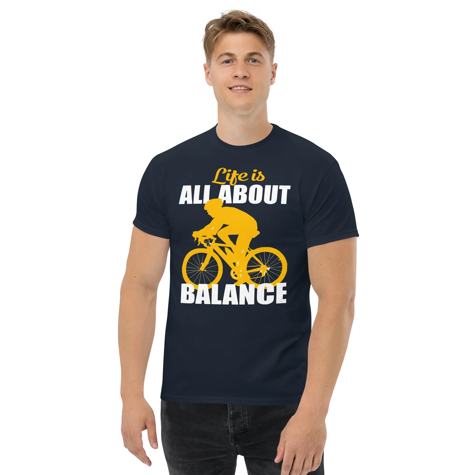 BALANCED LIFE unisex t-shirt - Printoo Shop - - bicycle, t-shirt, unisex, Unisex Classic Tee | Gildan 5000