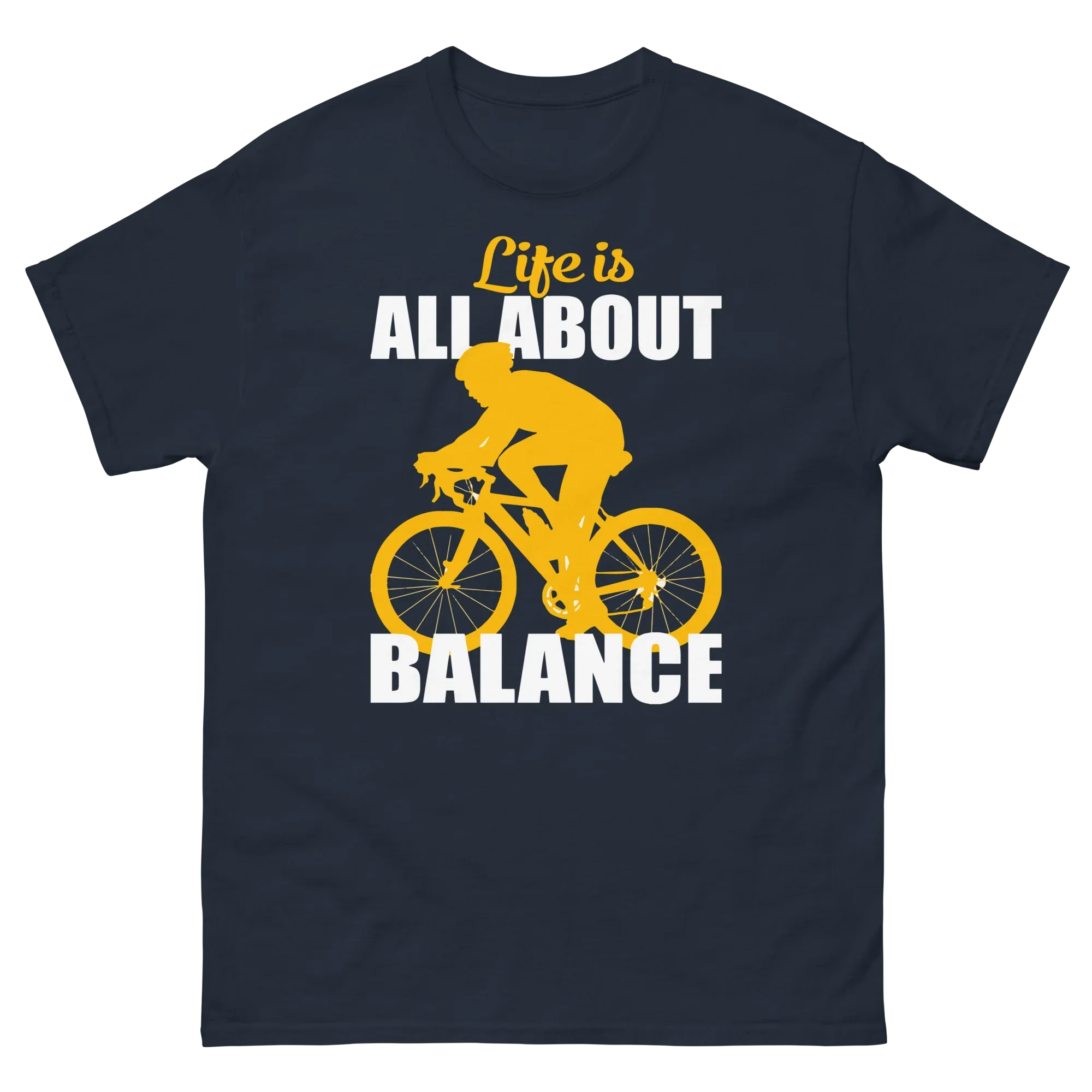 BALANCED LIFE unisex t-shirt - Printoo Shop - - bicycle, t-shirt, unisex, Unisex Classic Tee | Gildan 5000