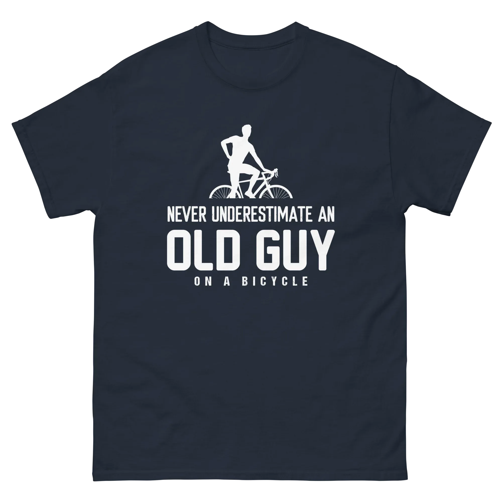 OLD GUY ON A BICYCLE unisex t-shirt - - Bicycle t-shirts - Printoo Shop