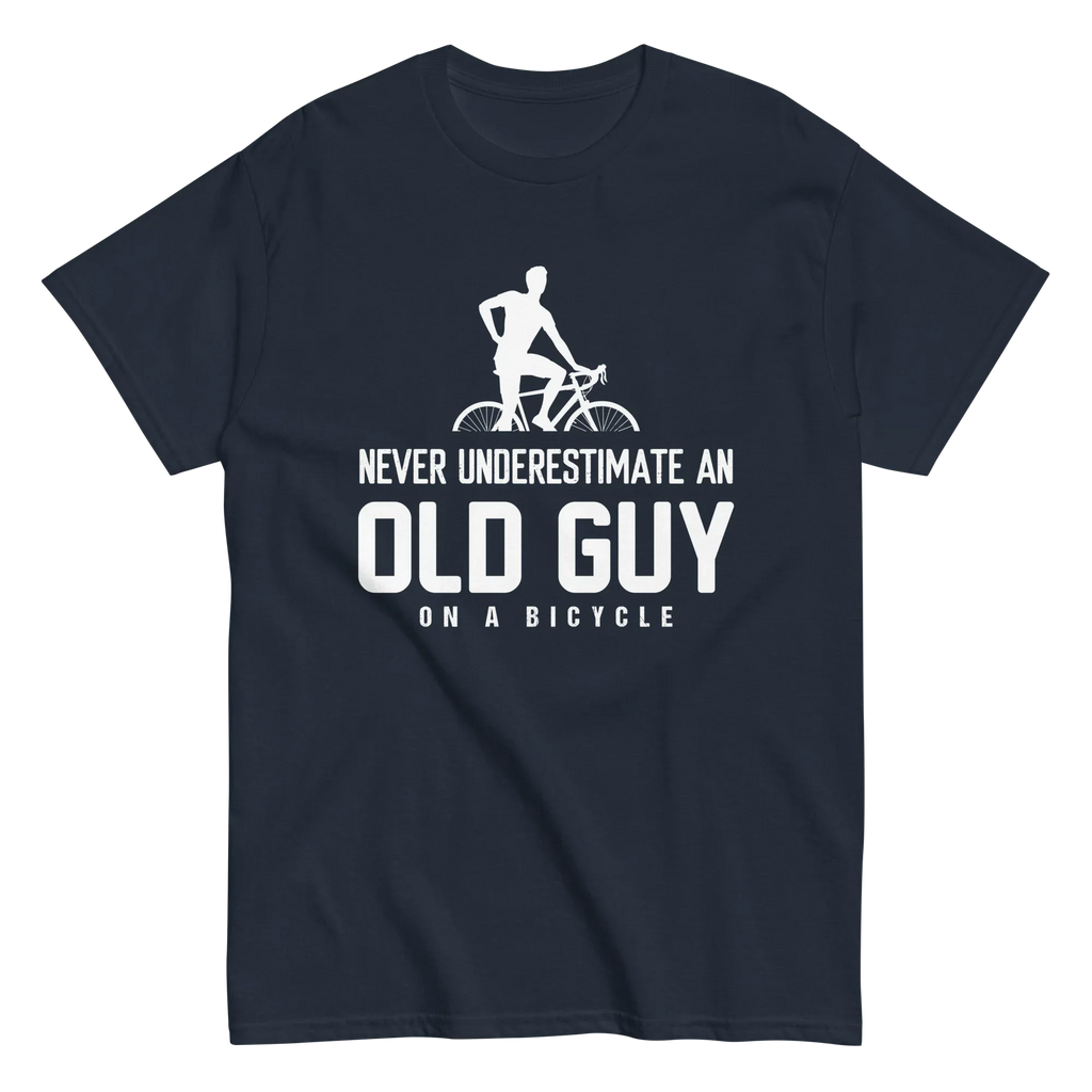 OLD GUY ON A BICYCLE unisex t-shirt - - Bicycle t-shirts - Printoo Shop