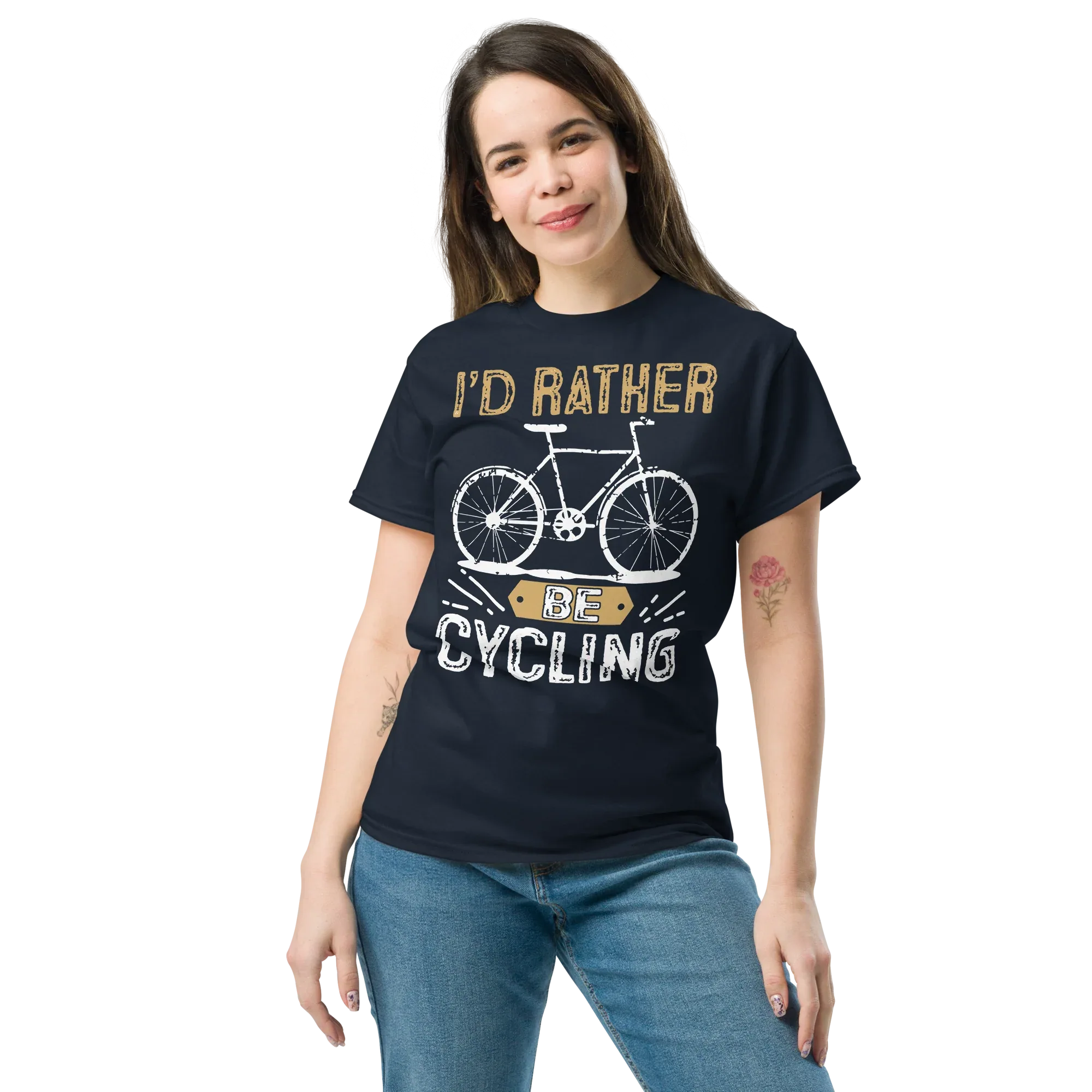 I'D RATHER BE CYCLING unisex t-shirt - - Bicycle t-shirts - Printoo Shop
