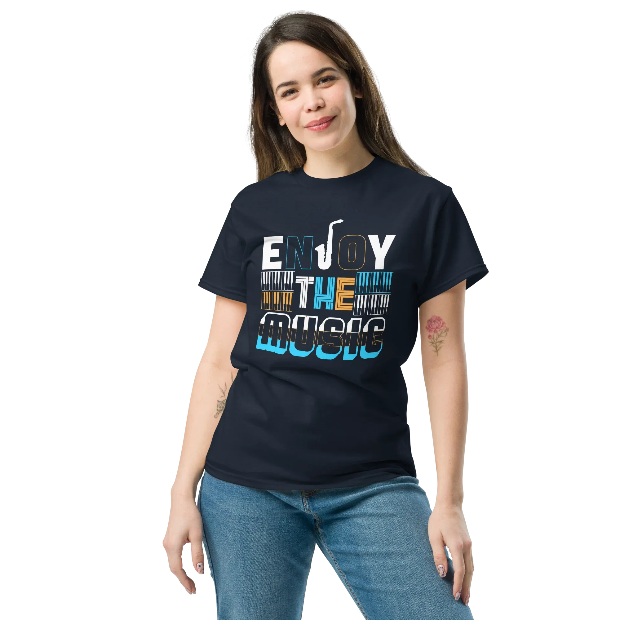 ENJOY THE MUSIC unisex t-shirt - - Music t-shirts - Printoo Shop