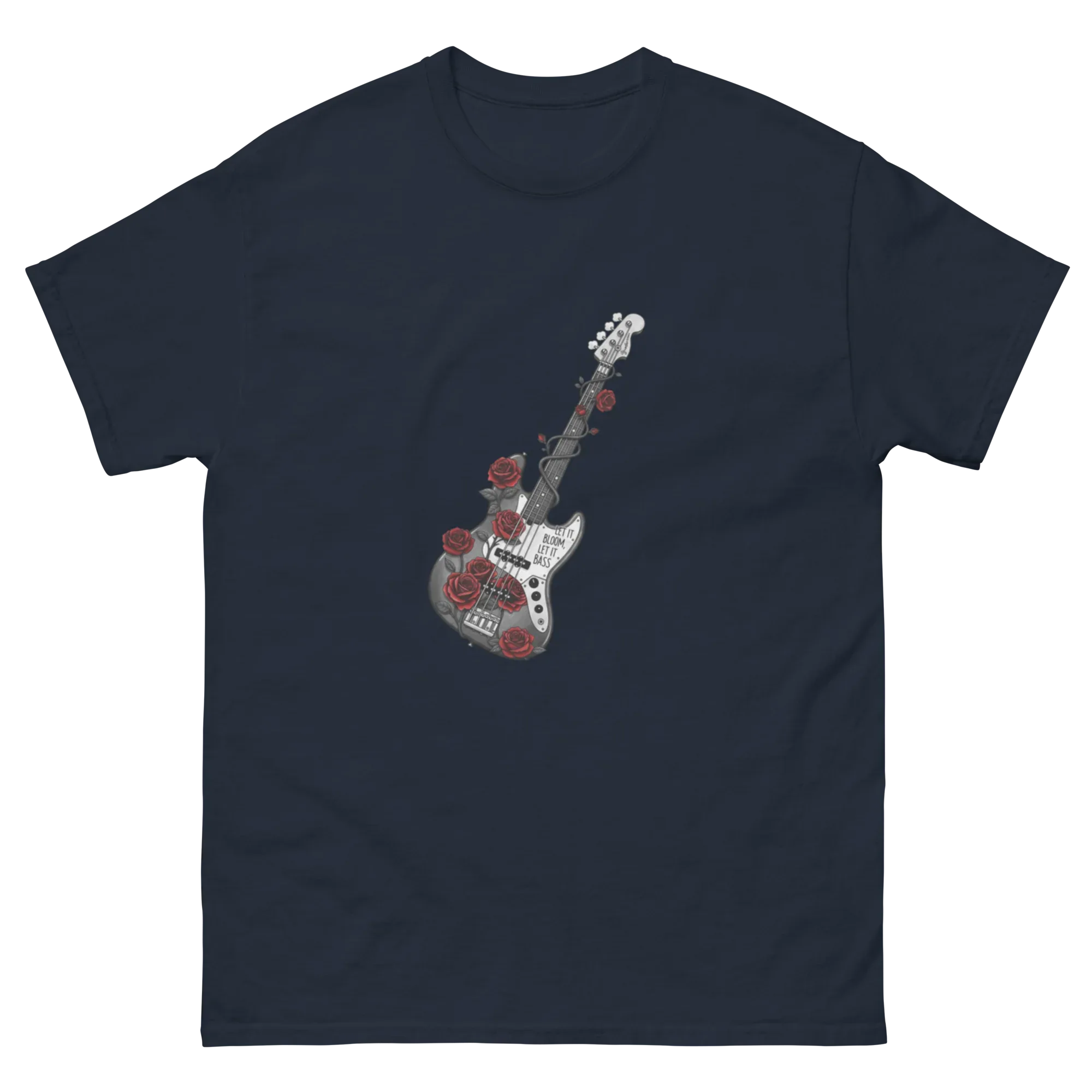 ROSE & GUITAR unisex t-shirt - Printoo Shop - - metalmusic, Music t-shirt, t-shirt, unisex, Unisex Classic Tee | Gildan 5000