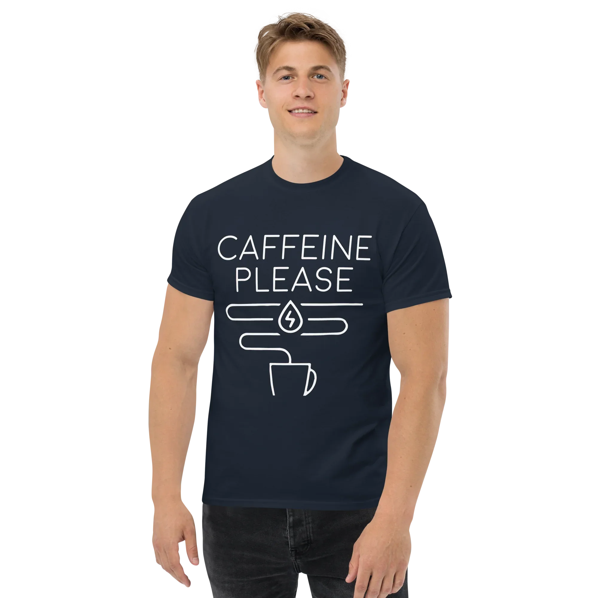 CAFFEINE PLEASE unisex t-shirt - Printoo Shop - - t-shirt, unisex, Unisex Classic Tee | Gildan 5000