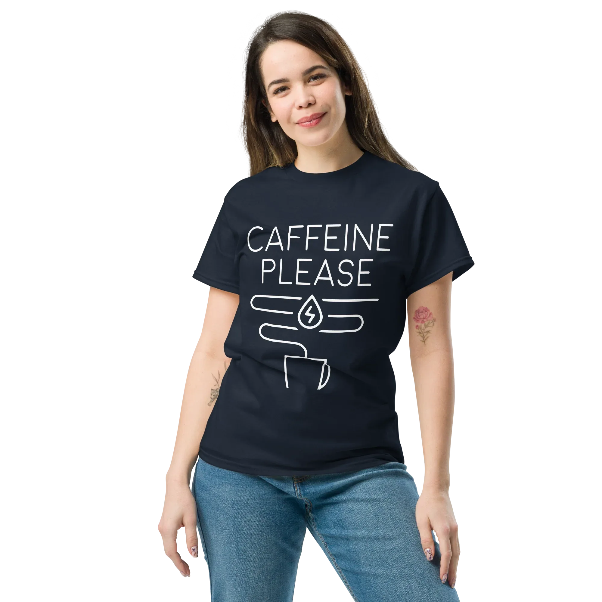 CAFFEINE PLEASE unisex t-shirt - Printoo Shop - - t-shirt, unisex, Unisex Classic Tee | Gildan 5000