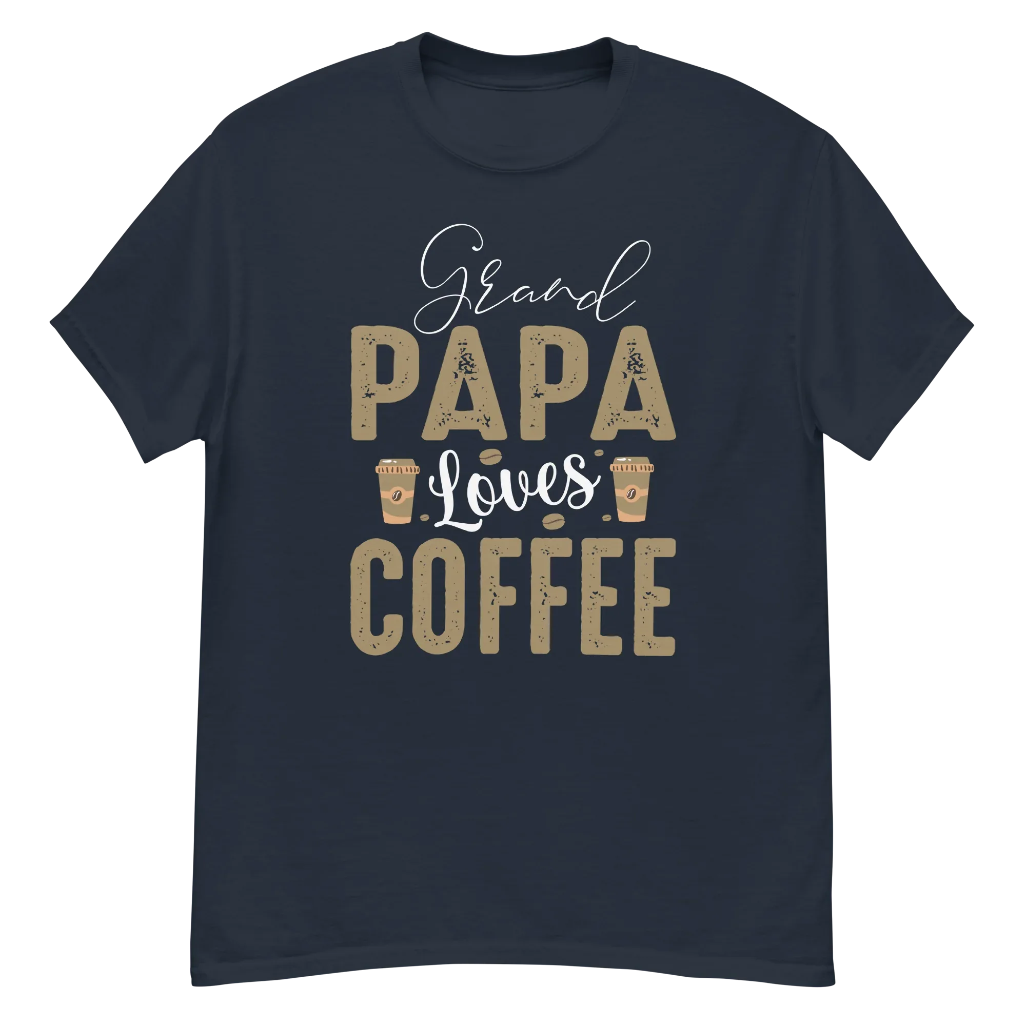 GRANDPA LOVES COFFEE unisex t-shirt - - - Printoo Shop