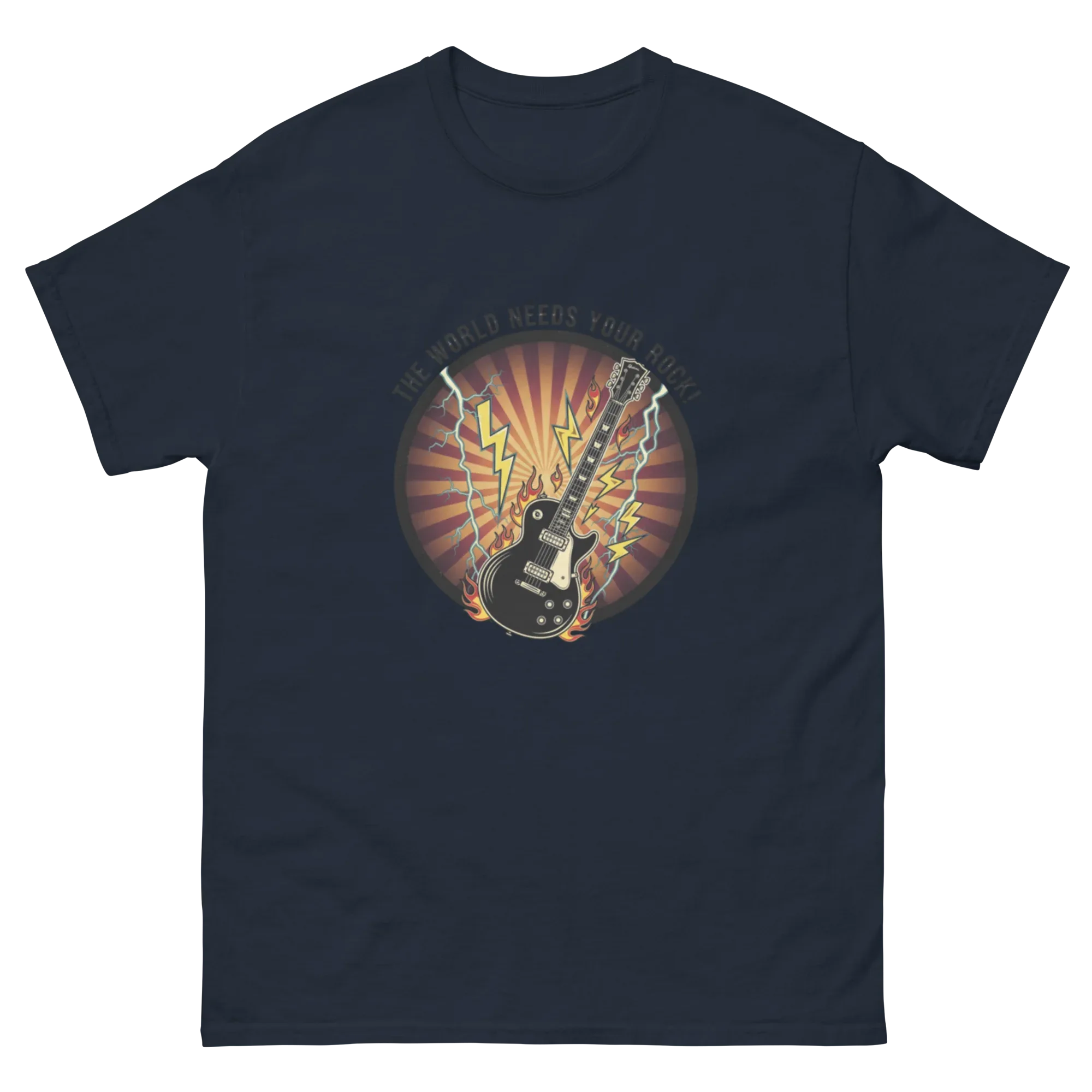 THE WORLD NEEDS YOUR ROCK unisex t-shirt - Printoo Shop - - metalmusic, Music t-shirt, t-shirt, unisex, Unisex Classic Tee | Gildan 5000