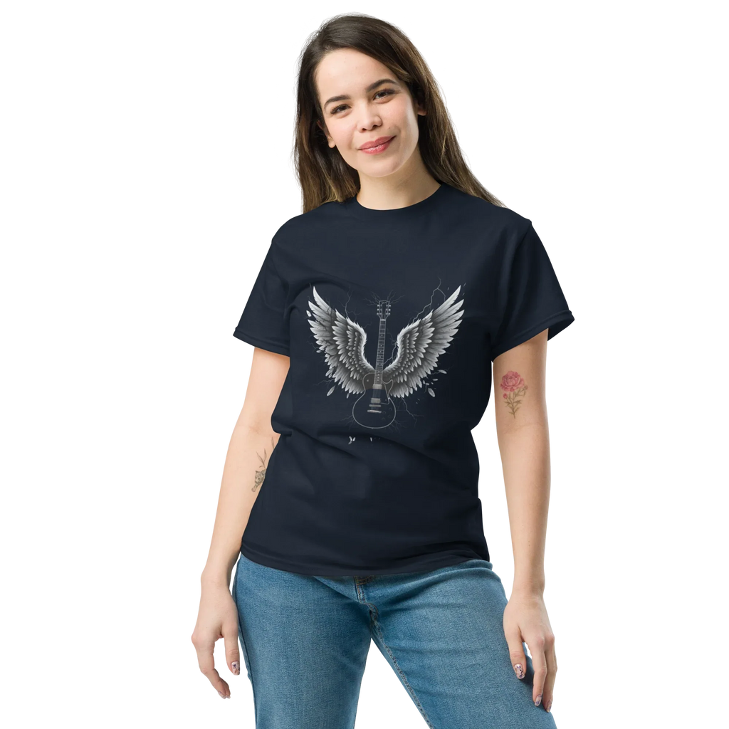 ANGEL WINGS unisex t-shirt - Printoo Shop - - metalmusic, Music t-shirt, t-shirt, unisex, Unisex Classic Tee | Gildan 5000