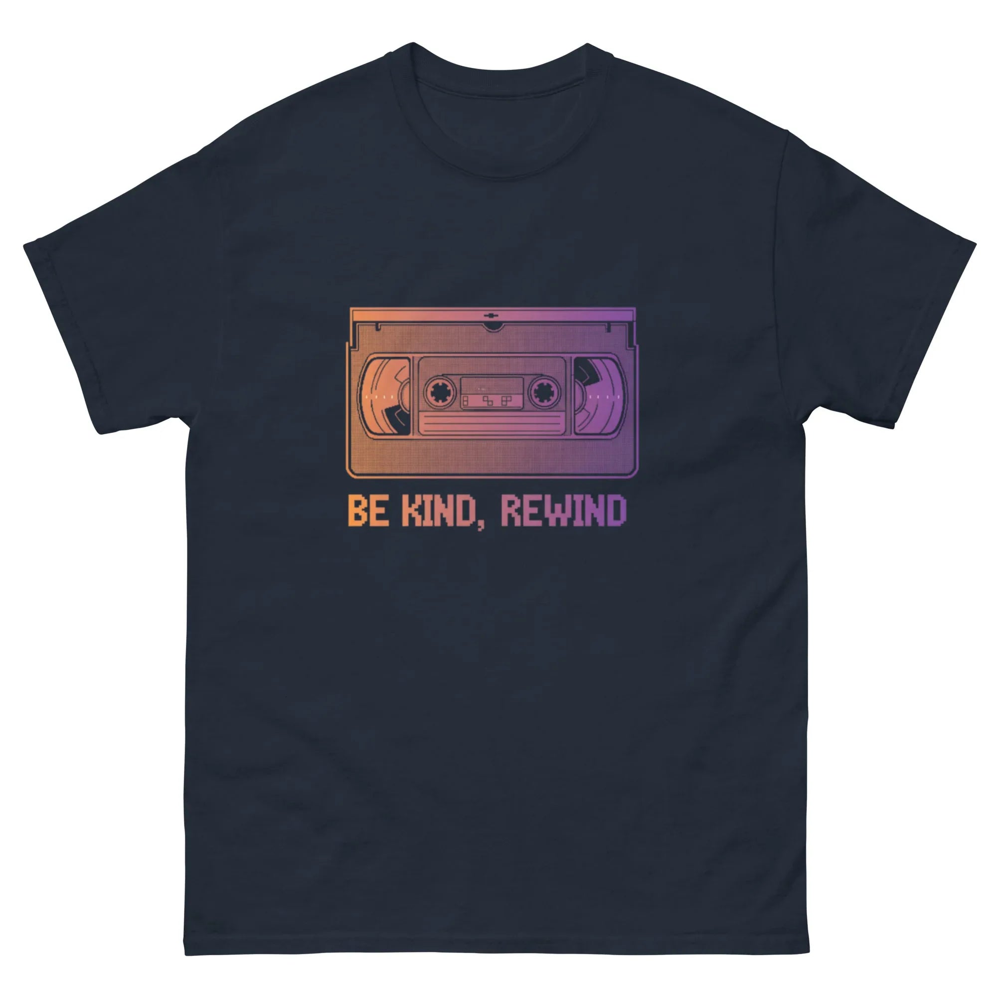 BE KIND REWIND unisex t-shirt - Printoo Shop - - Retro & Synthwave T-Shirts, t-shirt, unisex, Unisex Classic Tee | Gildan 5000
