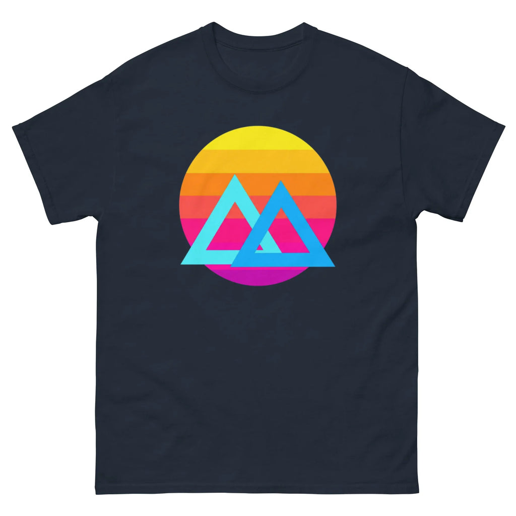 SUNSET GEOMETRY unisex t-shirt - Printoo Shop - - Retro & Synthwave T-Shirts, t-shirt, unisex, Unisex Classic Tee | Gildan 5000