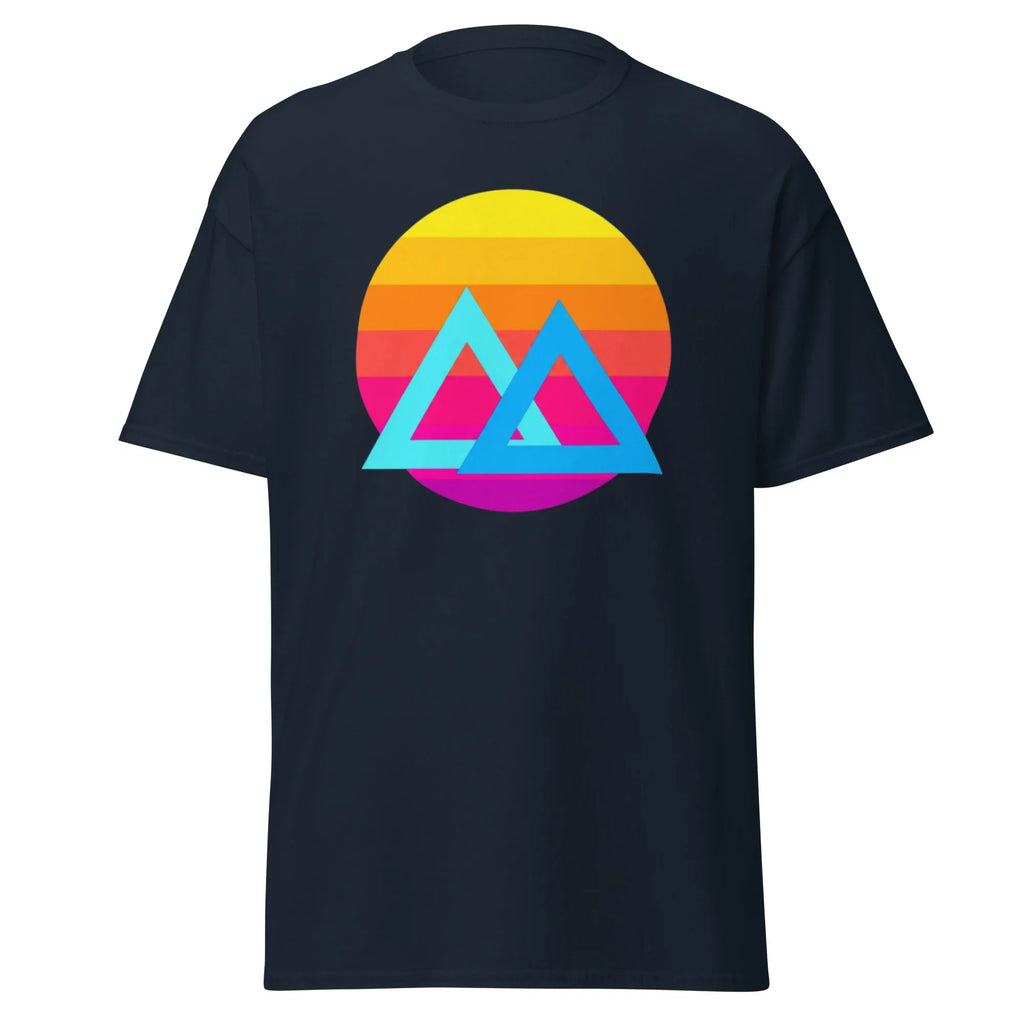 SUNSET GEOMETRY unisex t-shirt - Printoo Shop - - Retro & Synthwave T-Shirts, t-shirt, unisex, Unisex Classic Tee | Gildan 5000