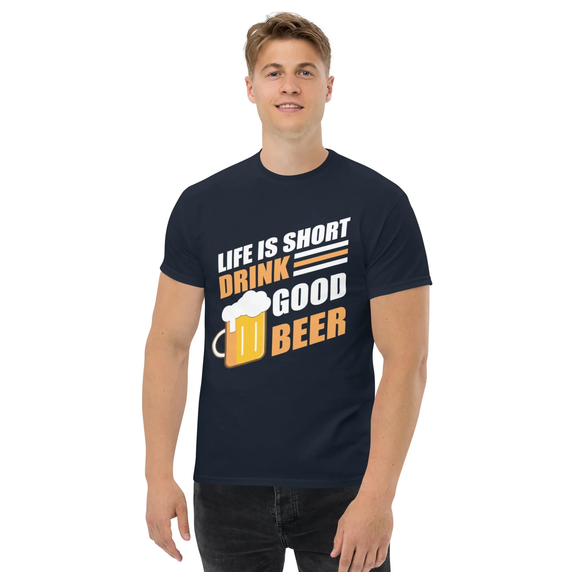 LIFE IS SHORT DRINK GOOD BEER unisex t-shirt - - - Printoo Shop