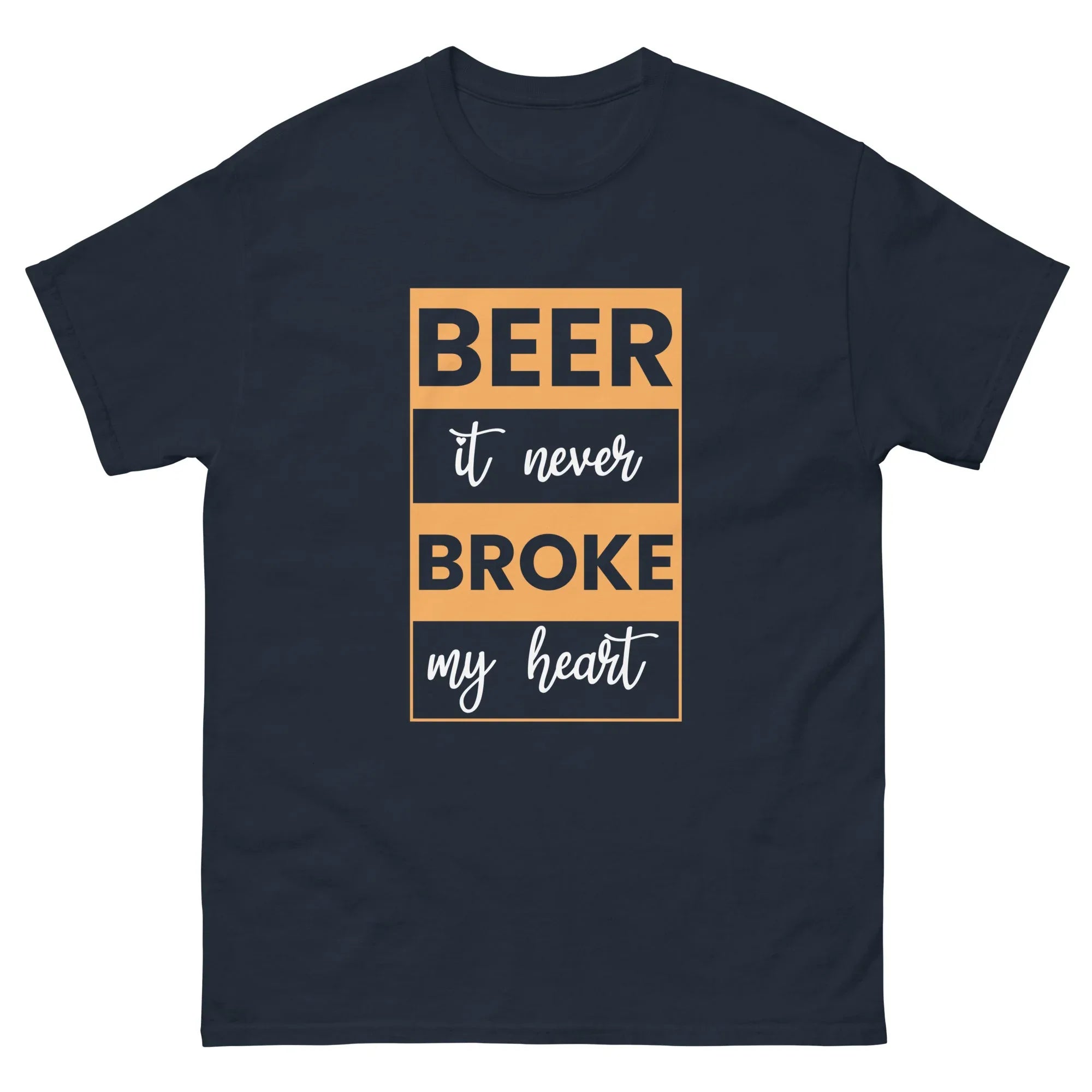 BEER NEVER BROKE MY HEART unisex t-shirt - Printoo Shop - - Alcohol, beer, t-shirt, unisex, Unisex Classic Tee | Gildan 5000