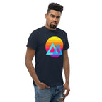 SUNSET GEOMETRY unisex t-shirt - Printoo Shop - - Retro & Synthwave T-Shirts, t-shirt, unisex, Unisex Classic Tee | Gildan 5000