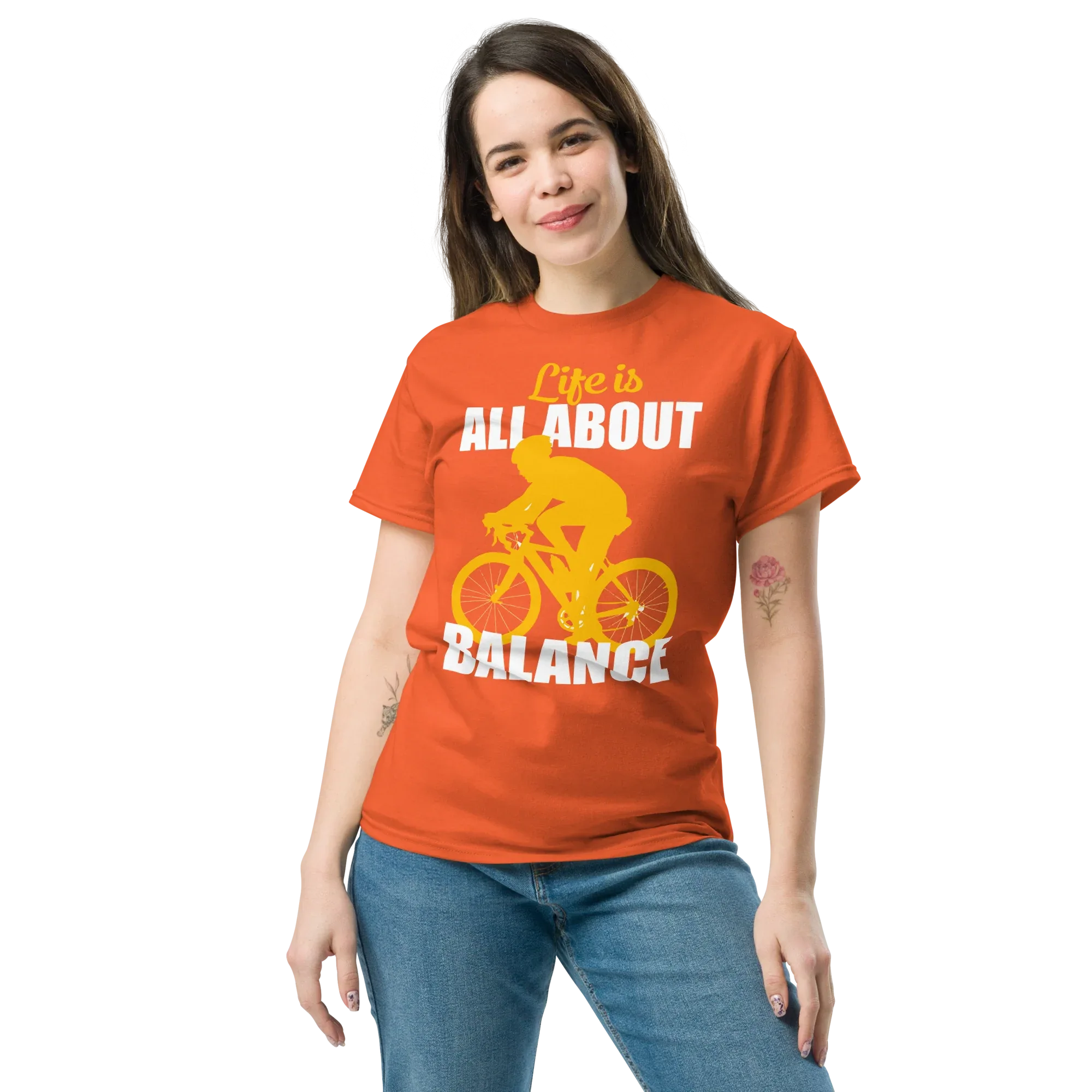 BALANCED LIFE unisex t-shirt - Printoo Shop - - bicycle, t-shirt, unisex, Unisex Classic Tee | Gildan 5000
