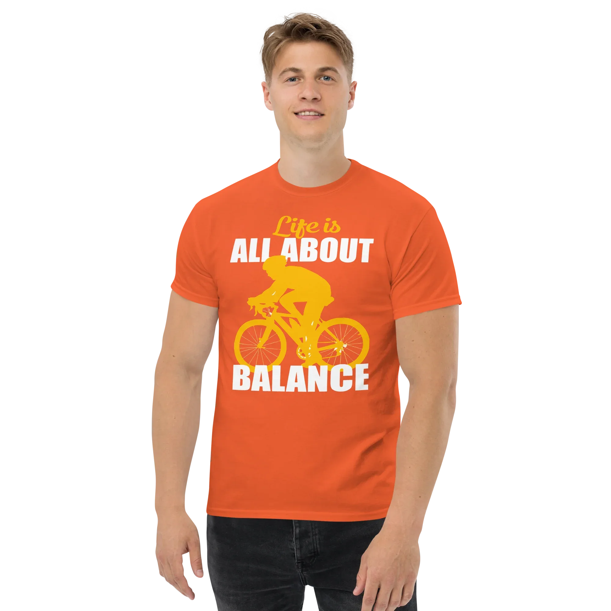 BALANCED LIFE unisex t-shirt - Printoo Shop - - bicycle, t-shirt, unisex, Unisex Classic Tee | Gildan 5000