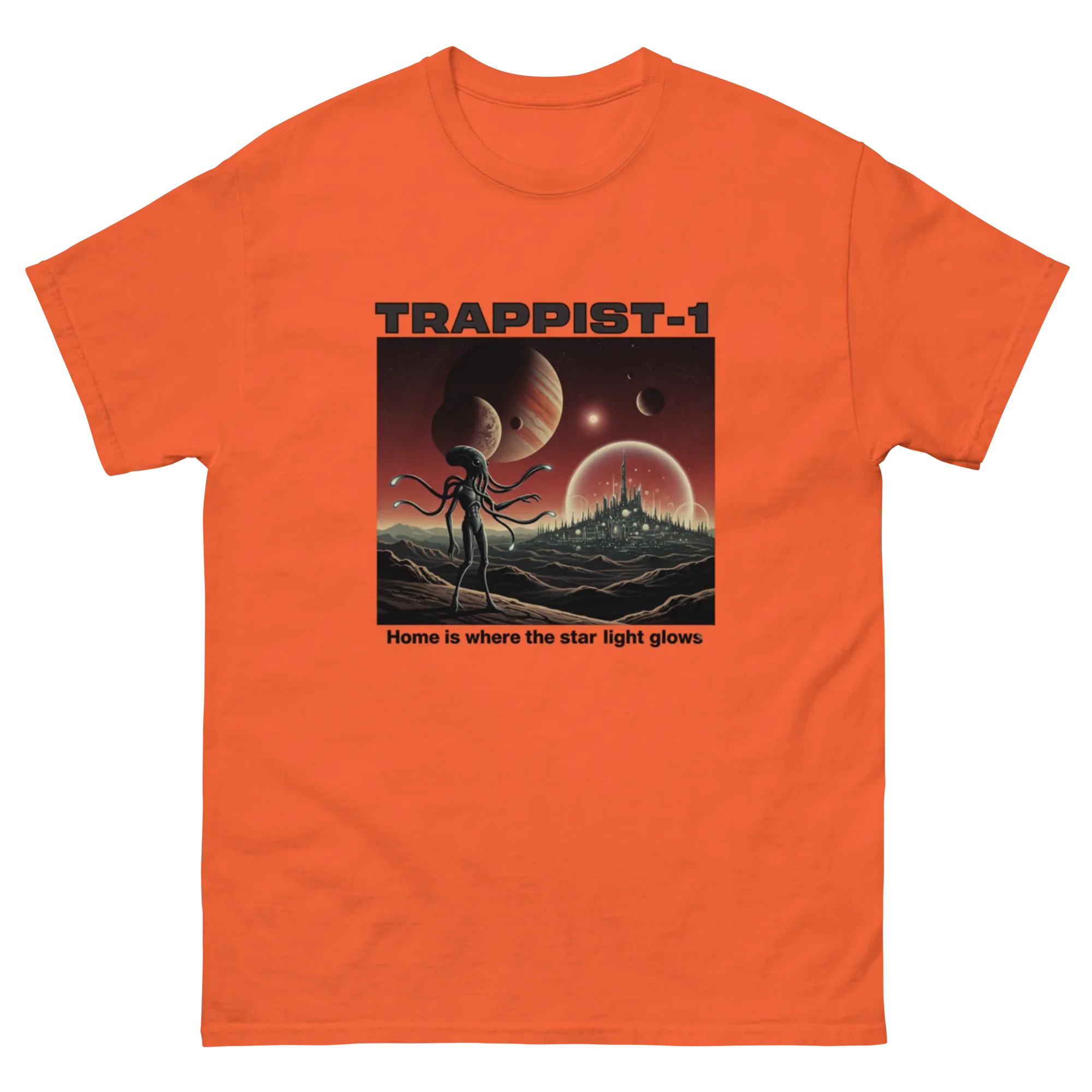 STARLIGHT HOME - TRAPPIST-1 unisex t-shirt - Printoo Shop - - Astronomy, Fantasy, t-shirt, unisex, Unisex Classic Tee | Gildan 5000