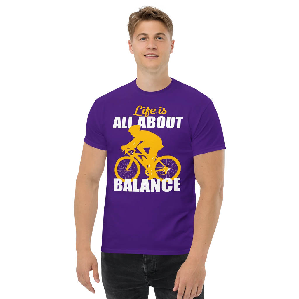 BALANCED LIFE unisex t-shirt - Printoo Shop - - bicycle, t-shirt, unisex, Unisex Classic Tee | Gildan 5000