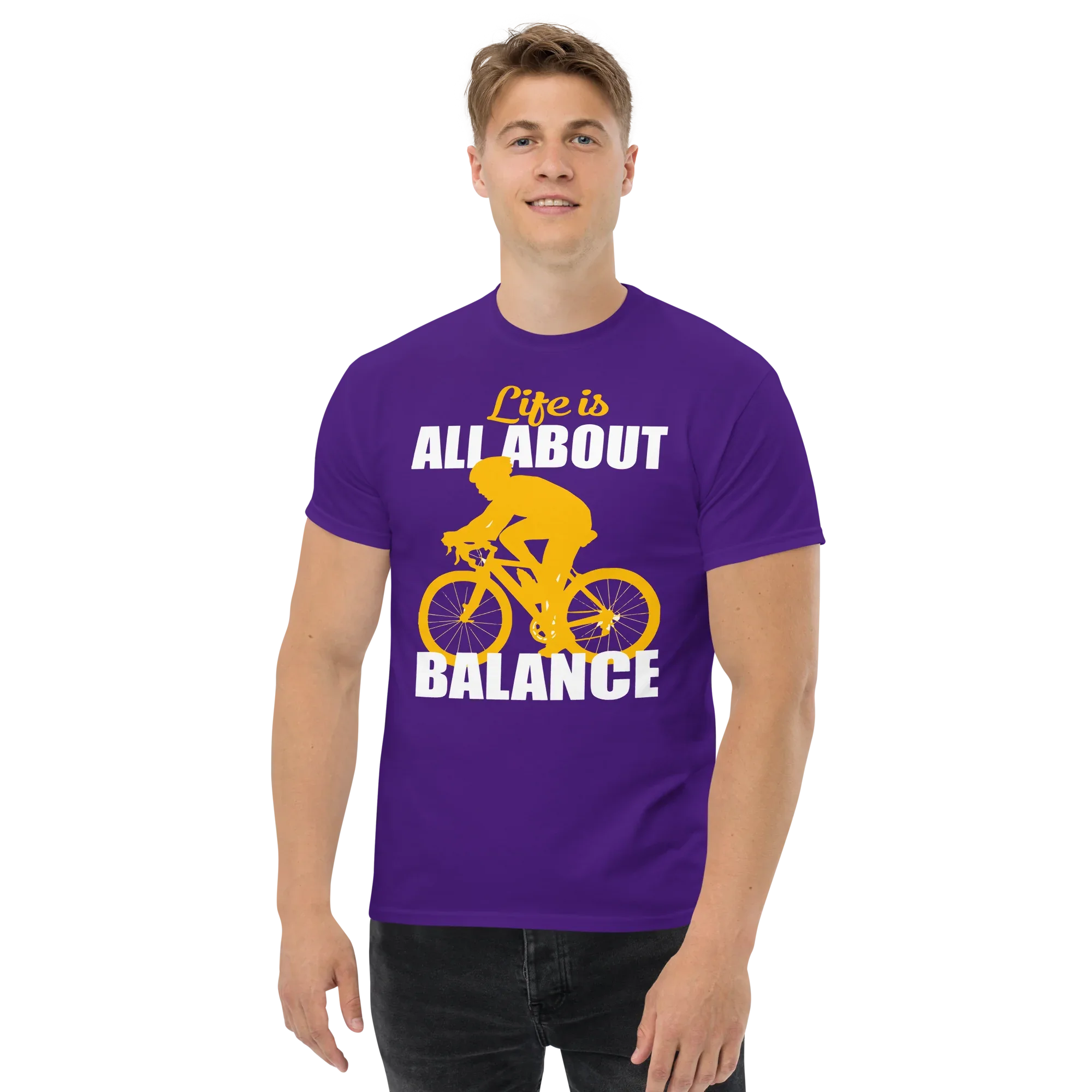 BALANCED LIFE unisex t-shirt - Printoo Shop - - bicycle, t-shirt, unisex, Unisex Classic Tee | Gildan 5000