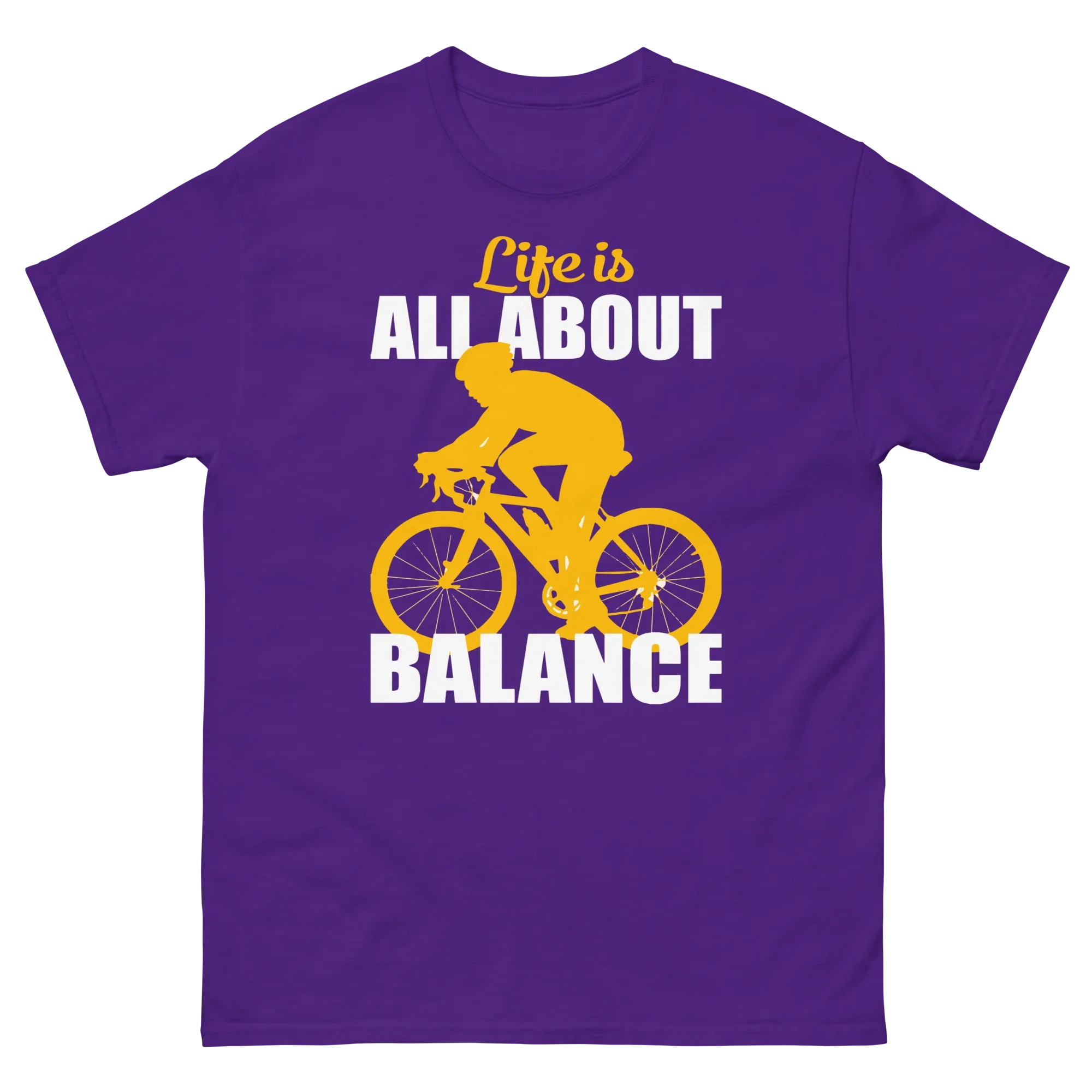 BALANCED LIFE unisex t-shirt - Printoo Shop - - bicycle, t-shirt, unisex, Unisex Classic Tee | Gildan 5000