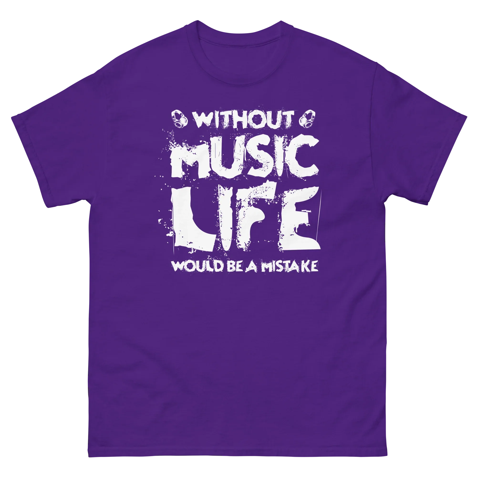 WITHOUT MUSIC unisex classic tee - Printoo Shop - - 033.png, Music t-shirt, t-shirt, unisex, Unisex Classic Tee | Gildan 5000