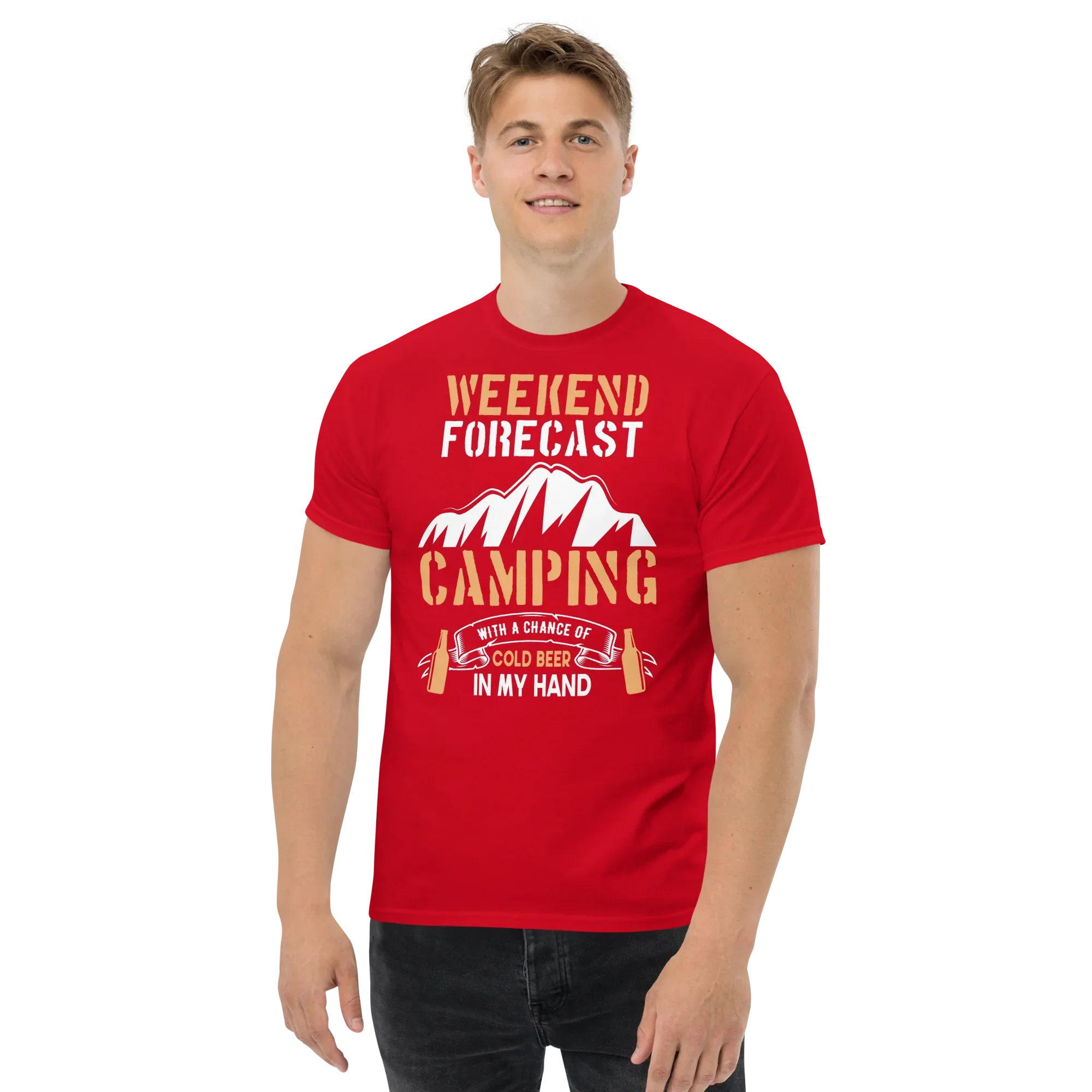 WEEKEND FORECAST unisex t-shirt - - Camping & Outdoor t-shirts - Printoo Shop