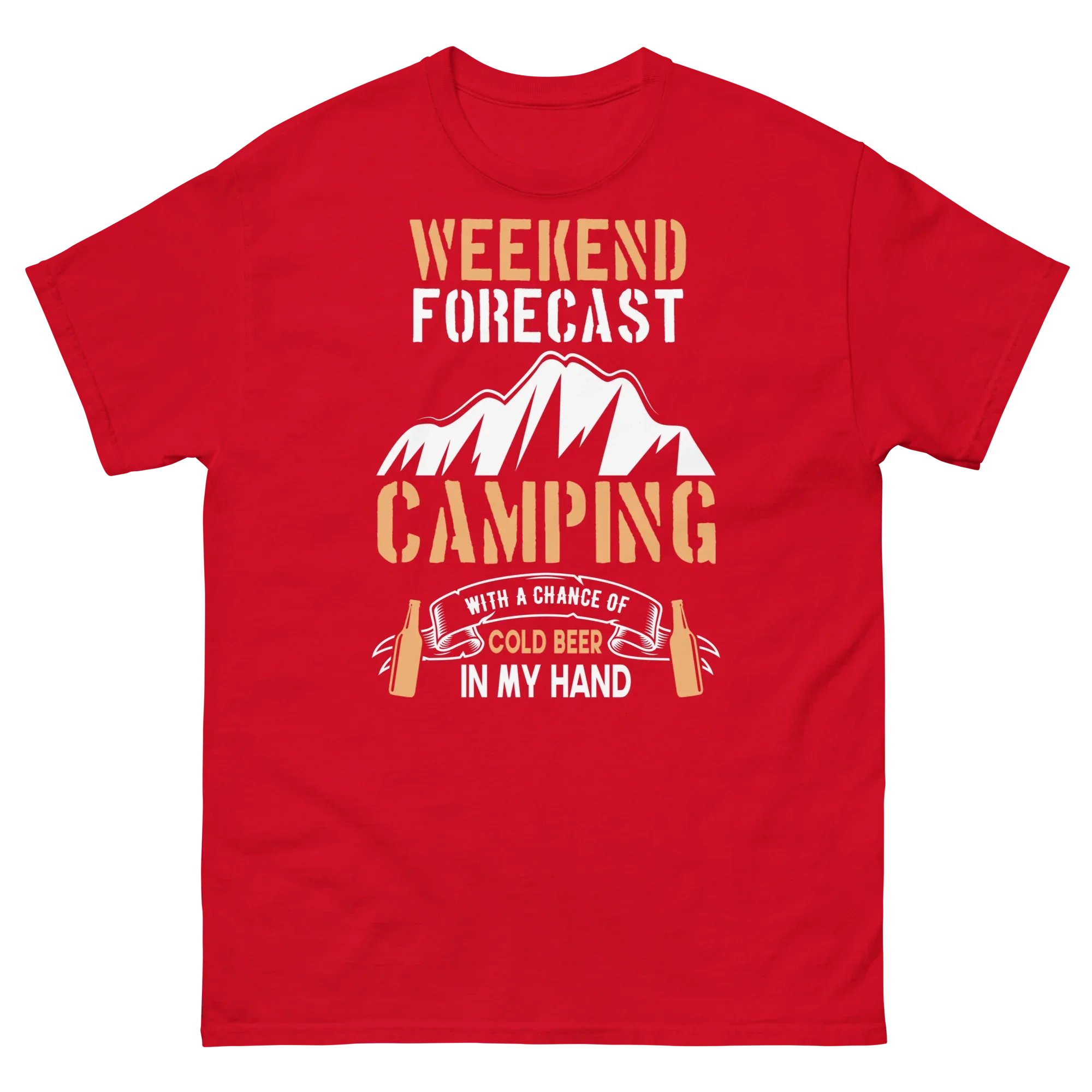WEEKEND FORECAST unisex t-shirt - - Camping & Outdoor t-shirts - Printoo Shop
