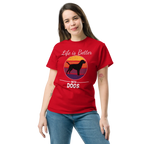 BETTER WITH DOGS unisex t-shirt - - Dogs t-shirt - Printoo Shop