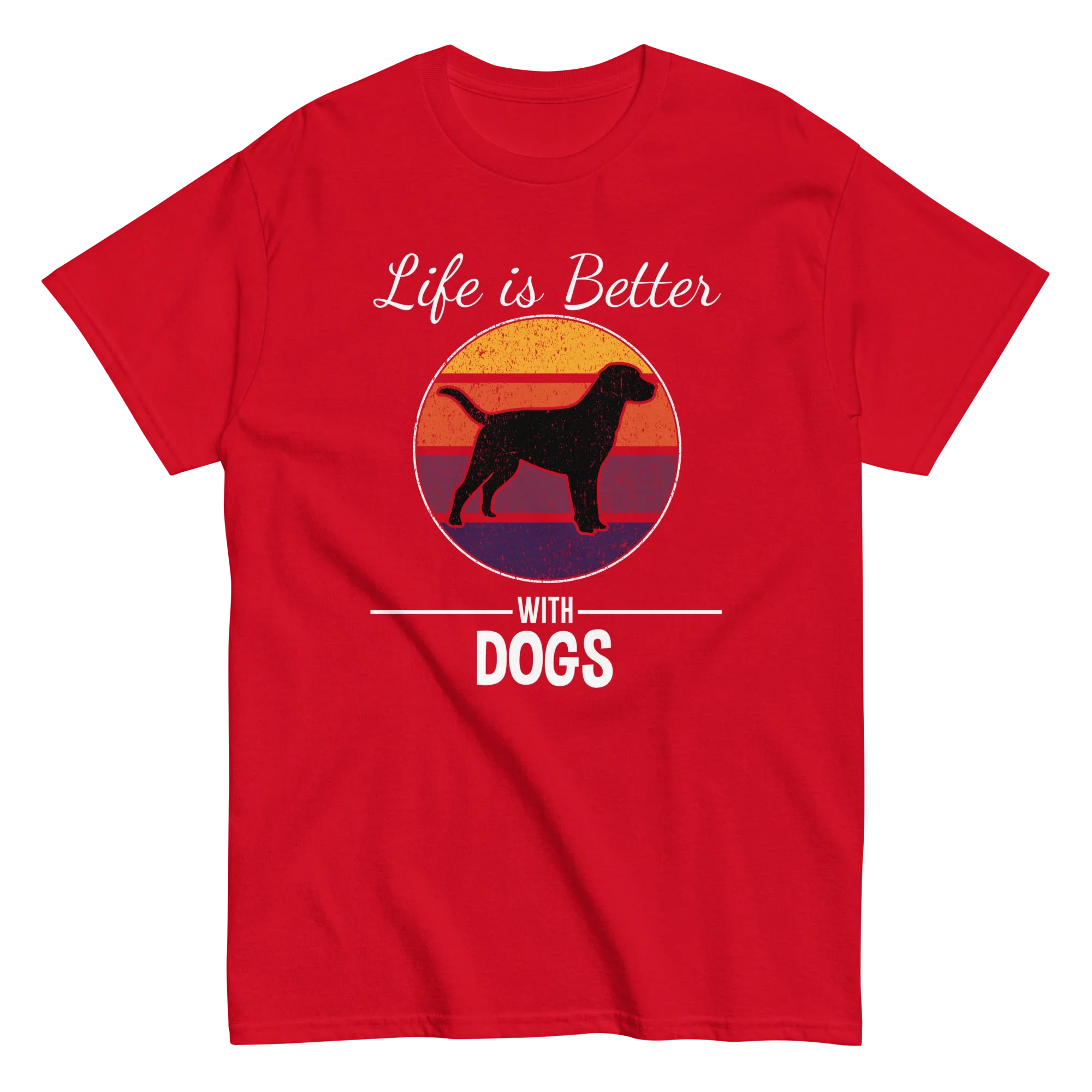 BETTER WITH DOGS unisex t-shirt - - Dogs t-shirt - Printoo Shop