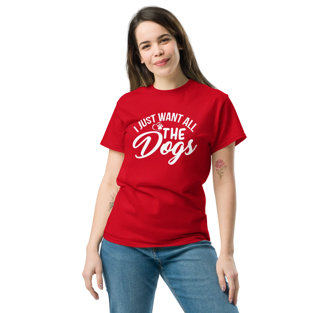 ALL THE DOGS unisex t-shirt - Printoo Shop - - dog, Streetwear look, t-shirt, unisex, Unisex Classic Tee | Gildan 5000