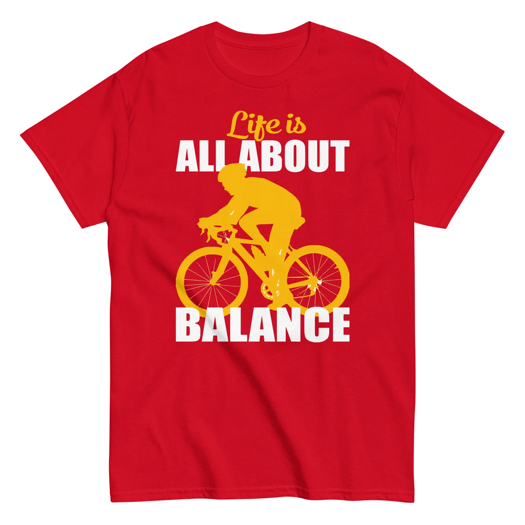 BALANCED LIFE unisex t-shirt - Printoo Shop - - bicycle, t-shirt, unisex, Unisex Classic Tee | Gildan 5000