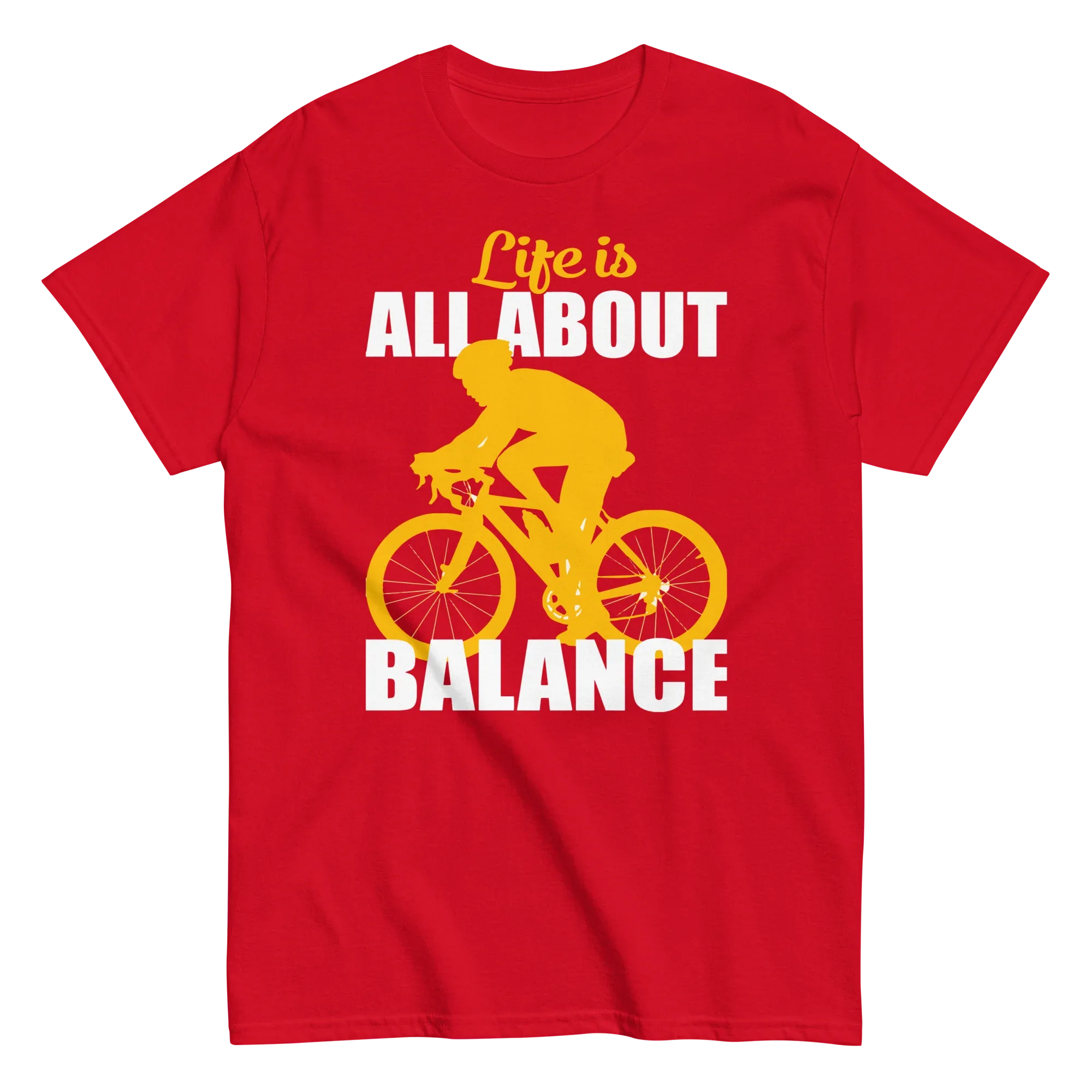 BALANCED LIFE unisex t-shirt - Printoo Shop - - bicycle, t-shirt, unisex, Unisex Classic Tee | Gildan 5000
