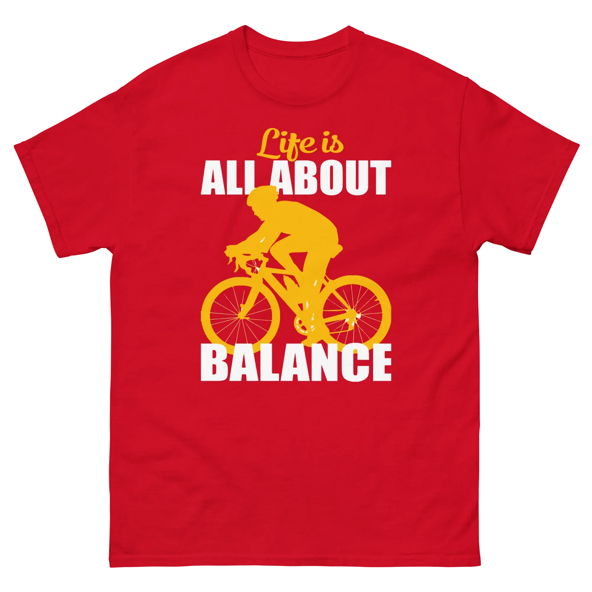 BALANCED LIFE unisex t-shirt - Printoo Shop - - bicycle, t-shirt, unisex, Unisex Classic Tee | Gildan 5000
